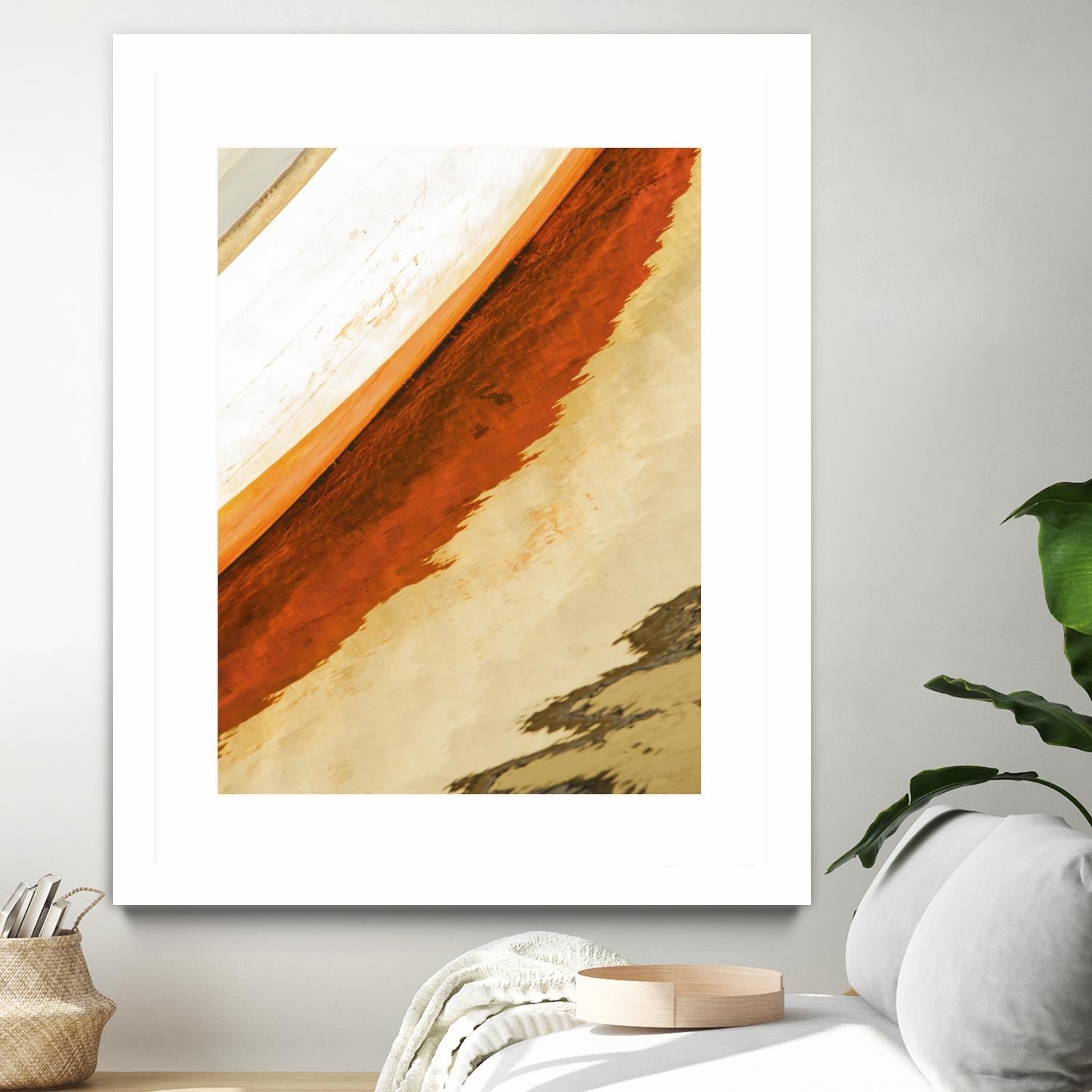 Reflection in Motion by Melissa McClain on GIANT ART - beige abstract