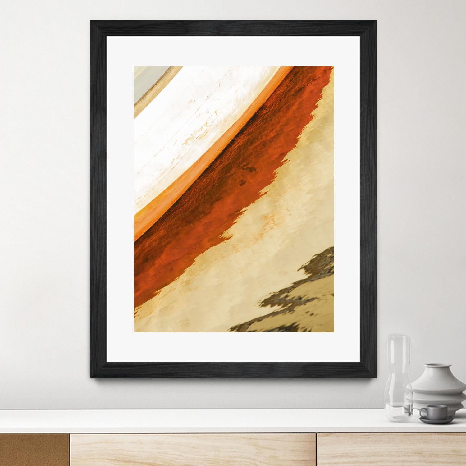 Reflection in Motion by Melissa McClain on GIANT ART - beige abstract