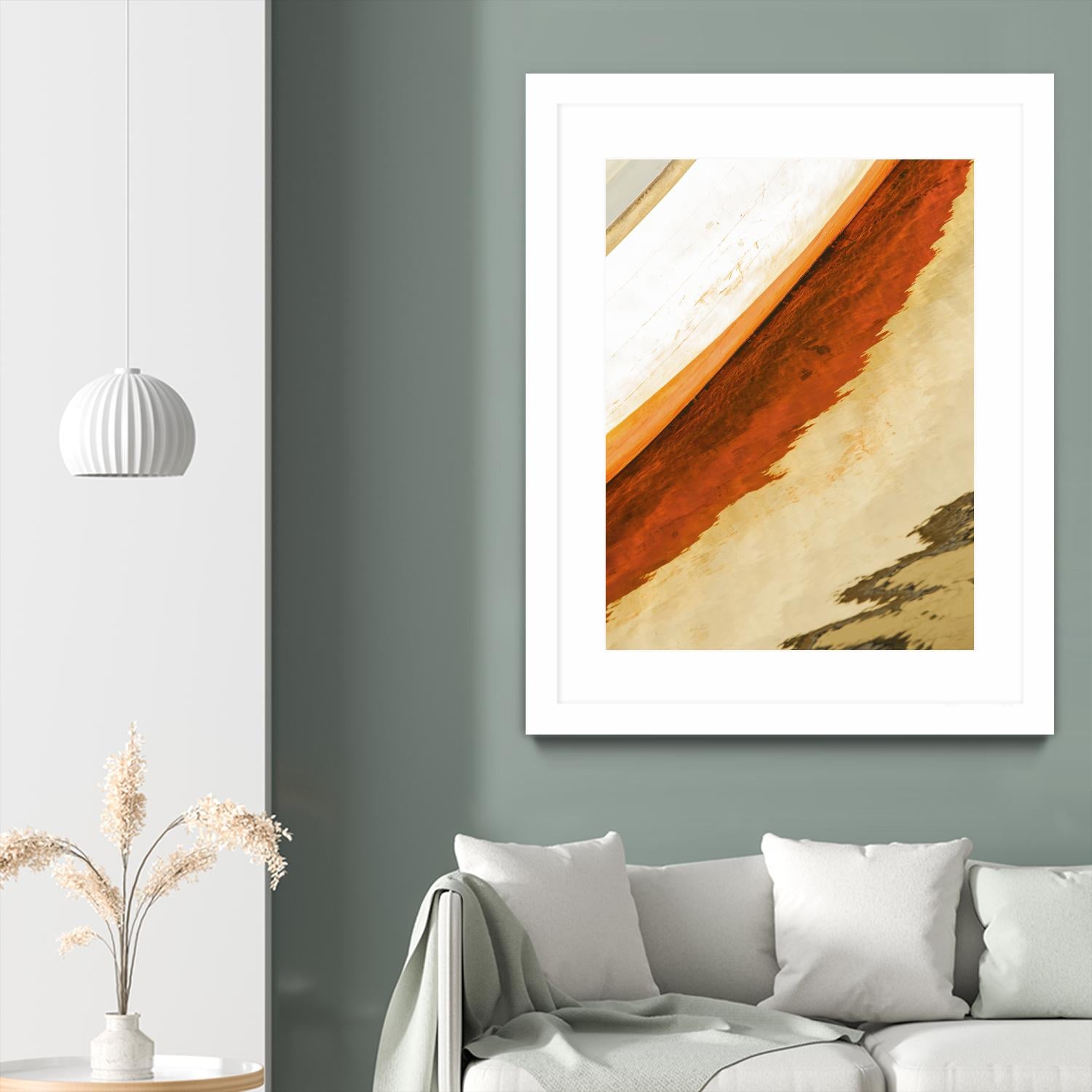 Reflection in Motion by Melissa McClain on GIANT ART - beige abstract
