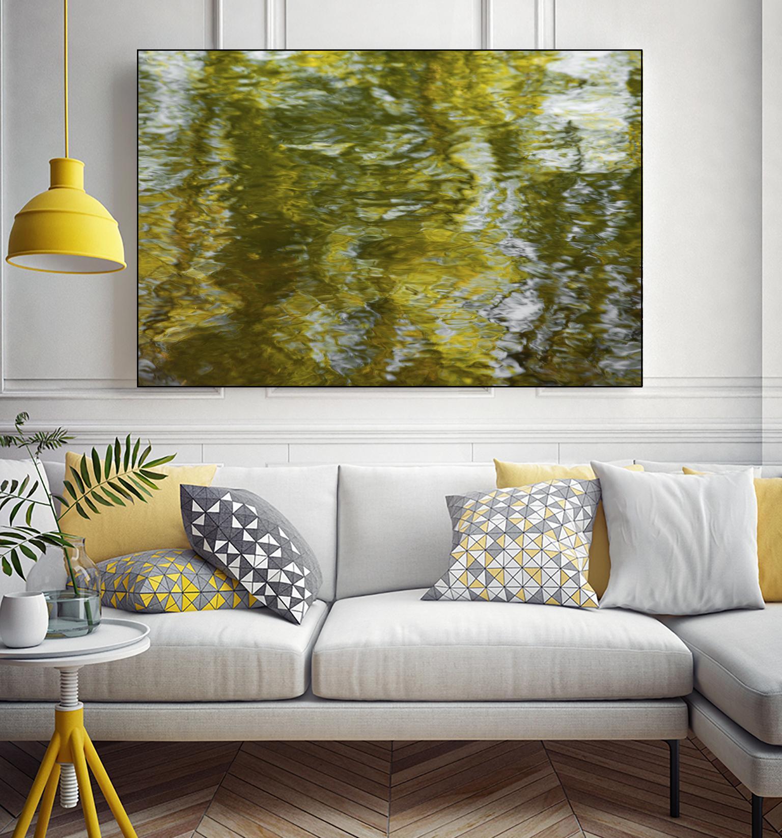 Morning Pond by Melissa McClain on GIANT ART - grey abstract