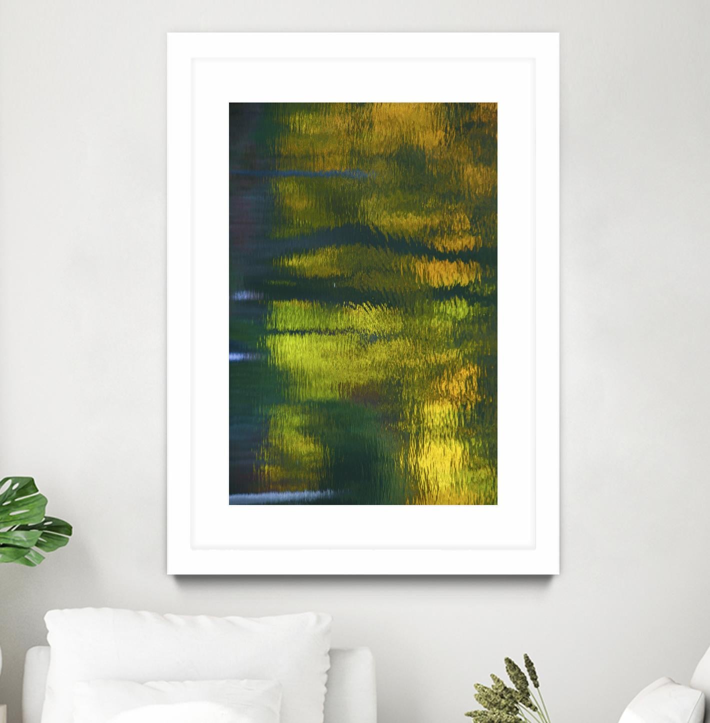 Afternoon Pond by Melissa McClain on GIANT ART - yellow abstract