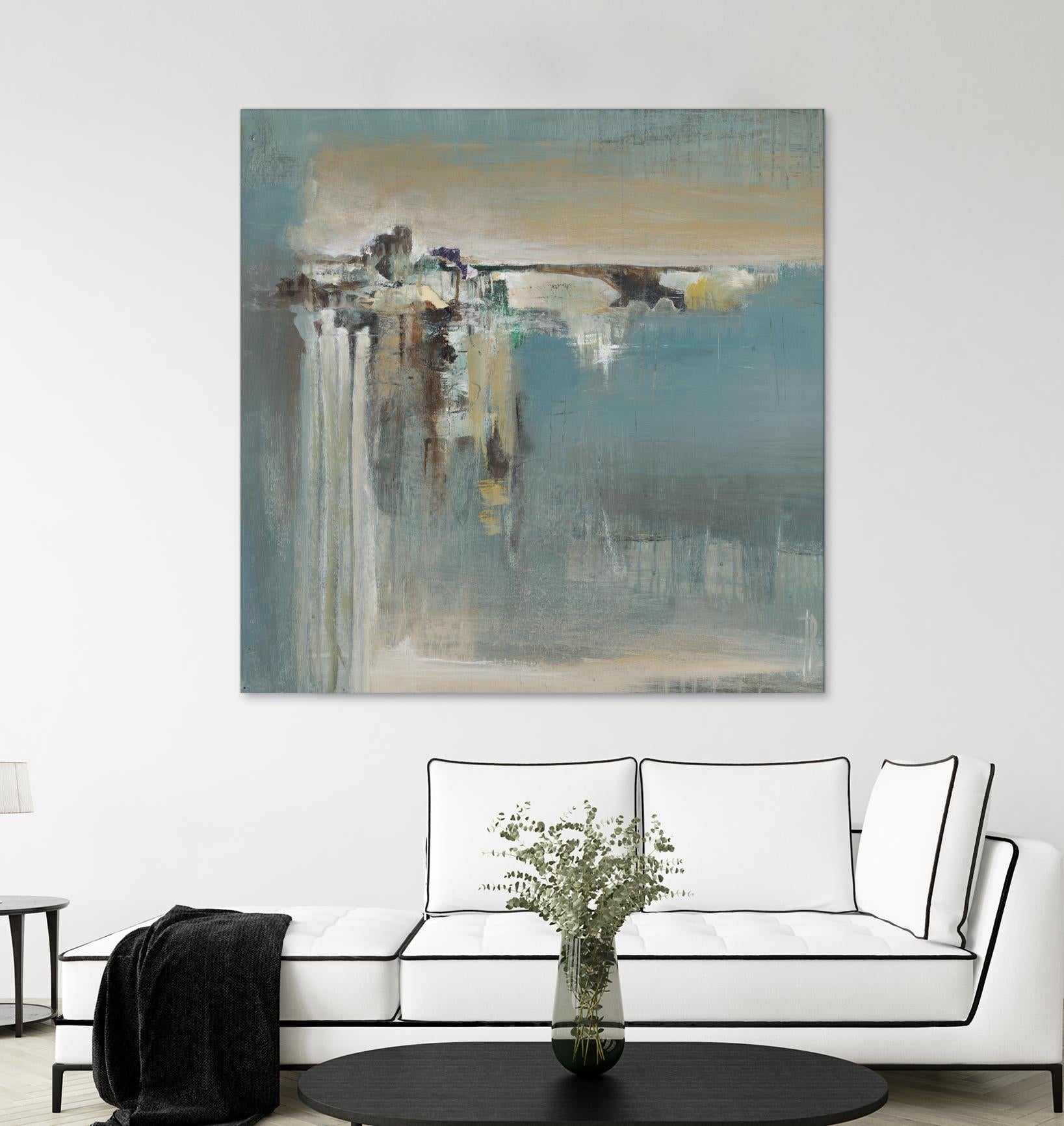 Fragmented Fields by Terri Burris on GIANT ART - grey abstract