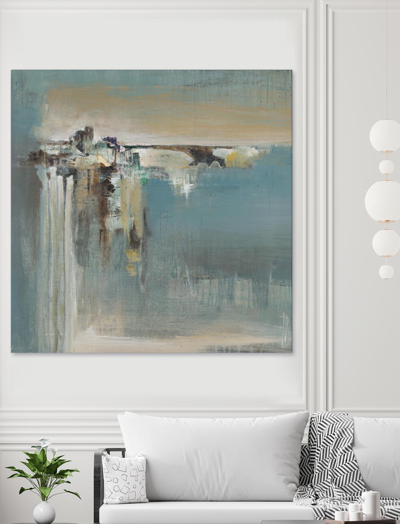 Fragmented Fields by Terri Burris on GIANT ART - grey abstract