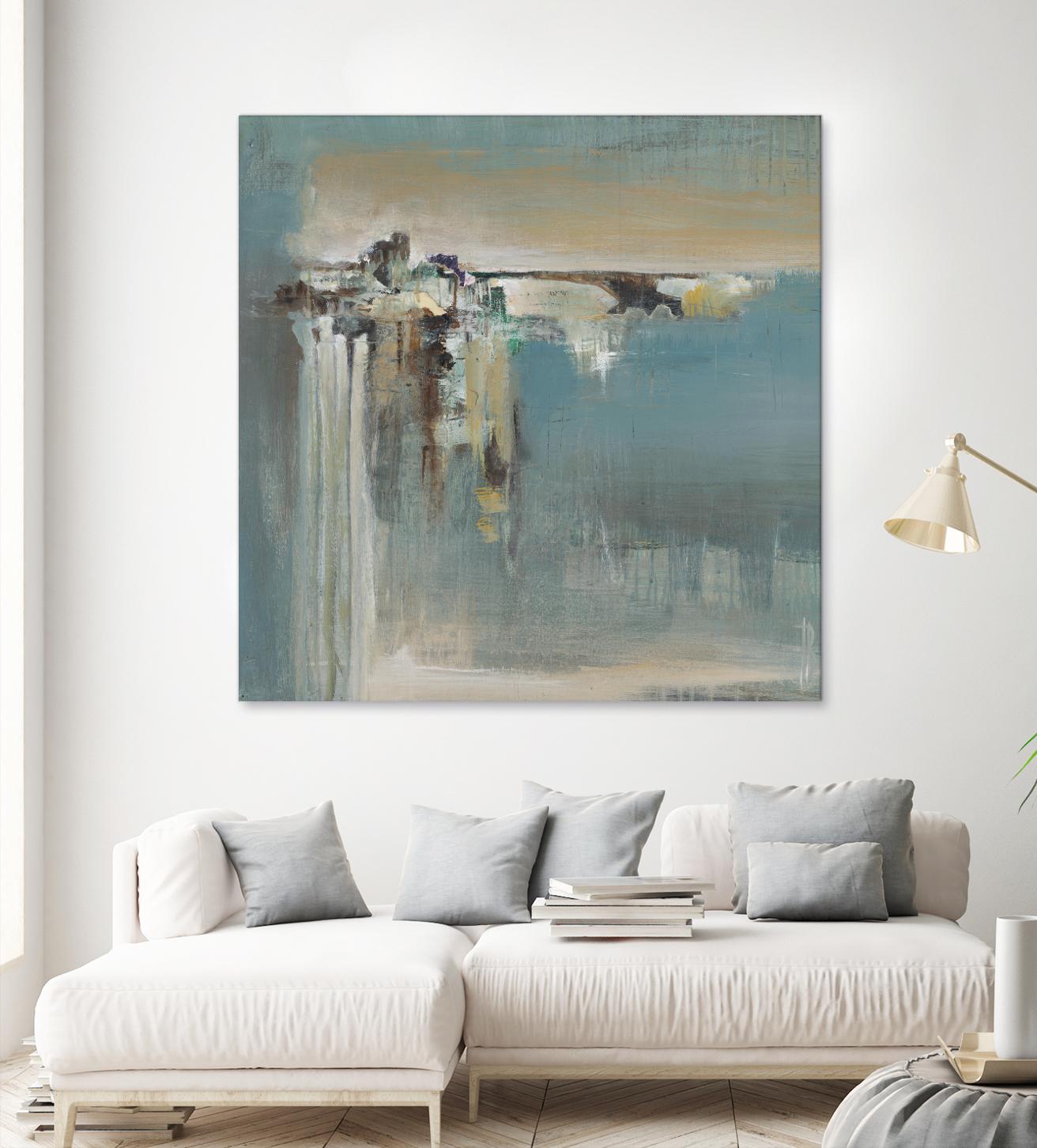 Fragmented Fields by Terri Burris on GIANT ART - grey abstract