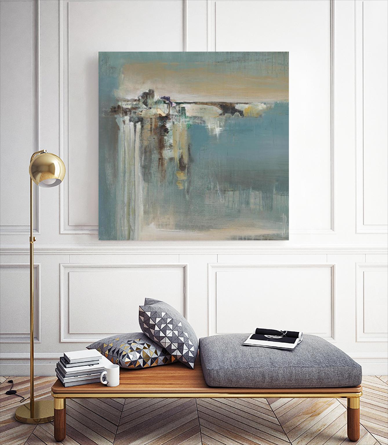 Fragmented Fields by Terri Burris on GIANT ART - grey abstract