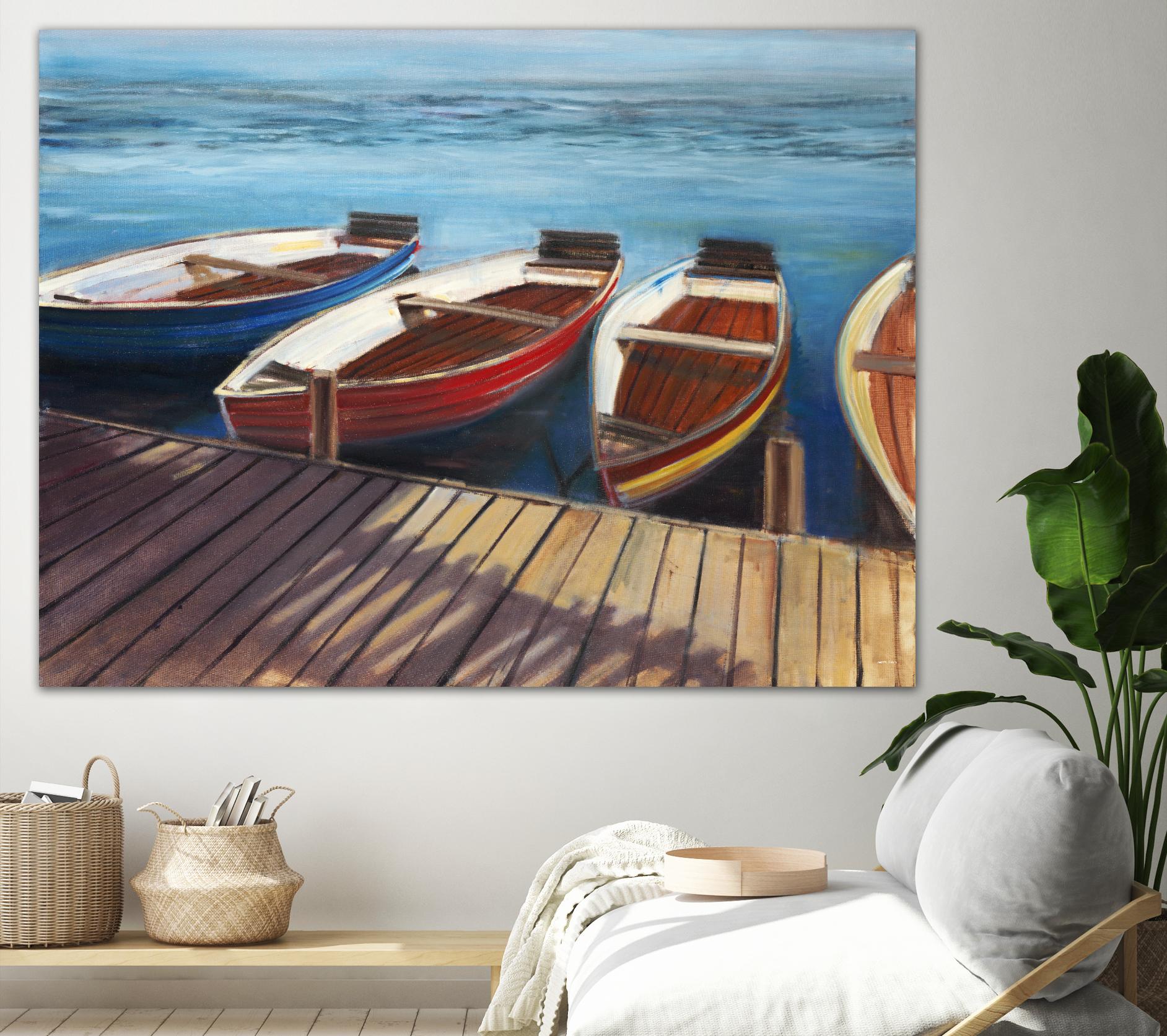 Row Boats by Joseph Cates on GIANT ART - brown nautical