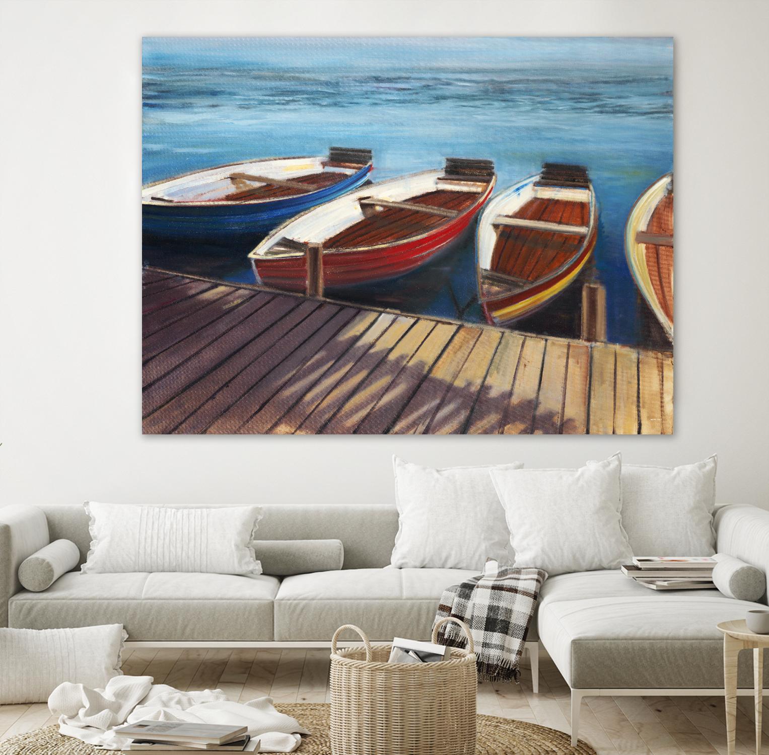 Row Boats by Joseph Cates on GIANT ART - brown nautical