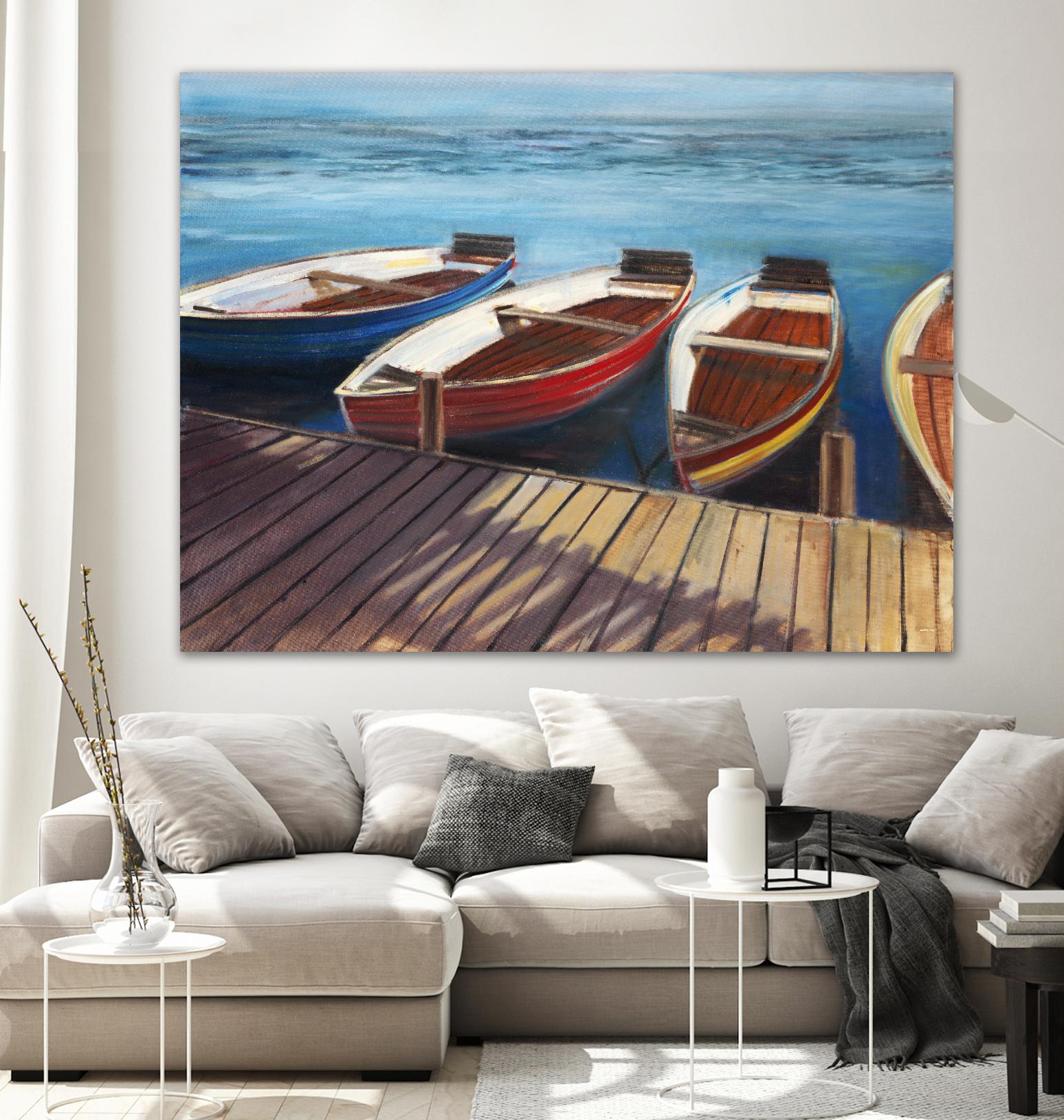 Row Boats by Joseph Cates on GIANT ART - brown nautical