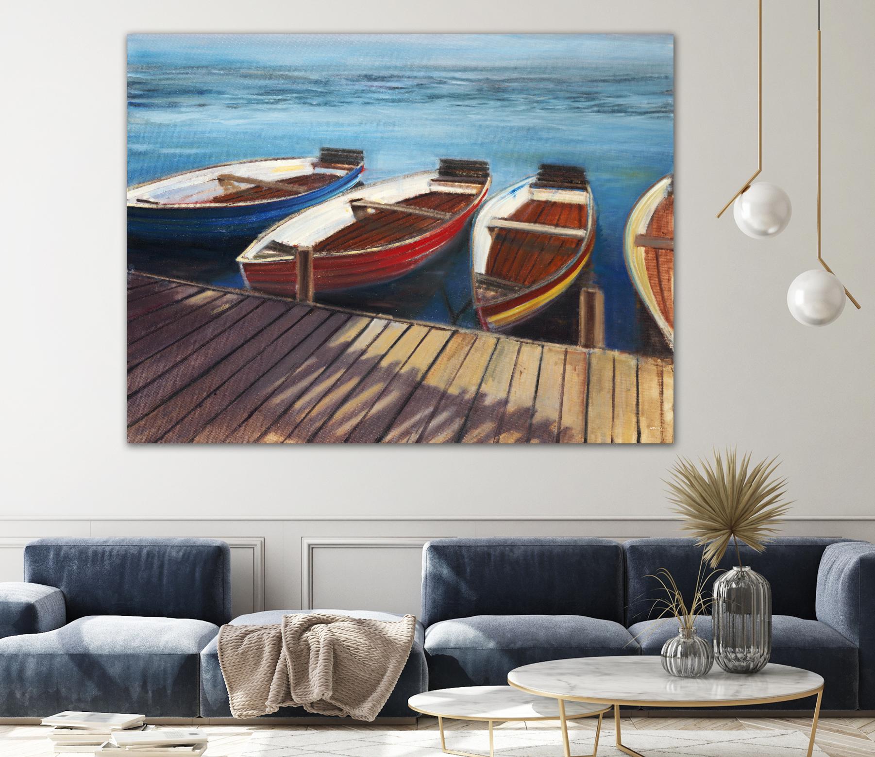 Row Boats by Joseph Cates on GIANT ART - brown nautical
