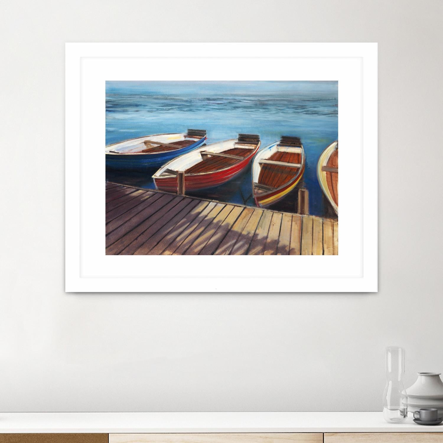 Row Boats by Joseph Cates on GIANT ART - brown nautical
