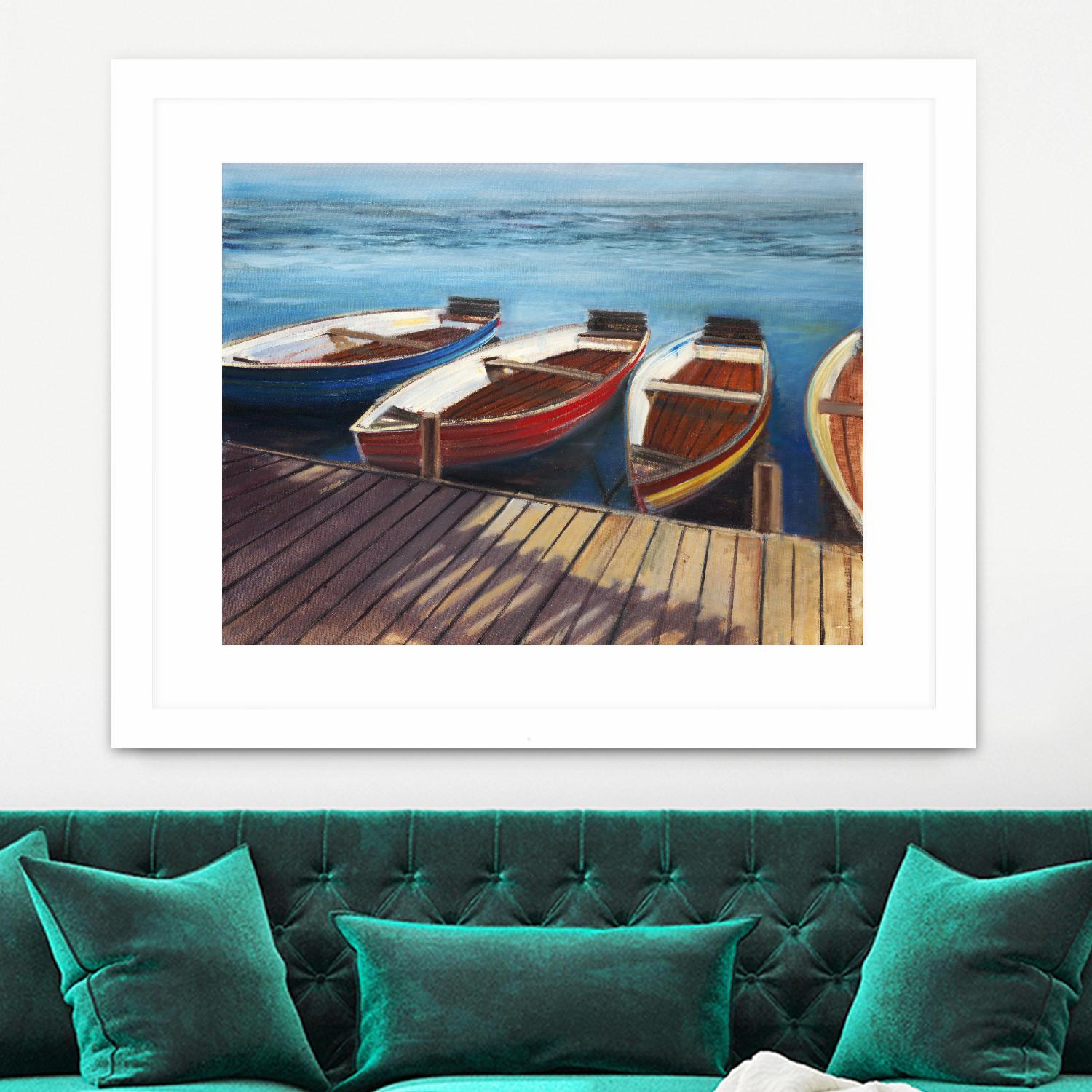 Row Boats by Joseph Cates on GIANT ART - brown nautical