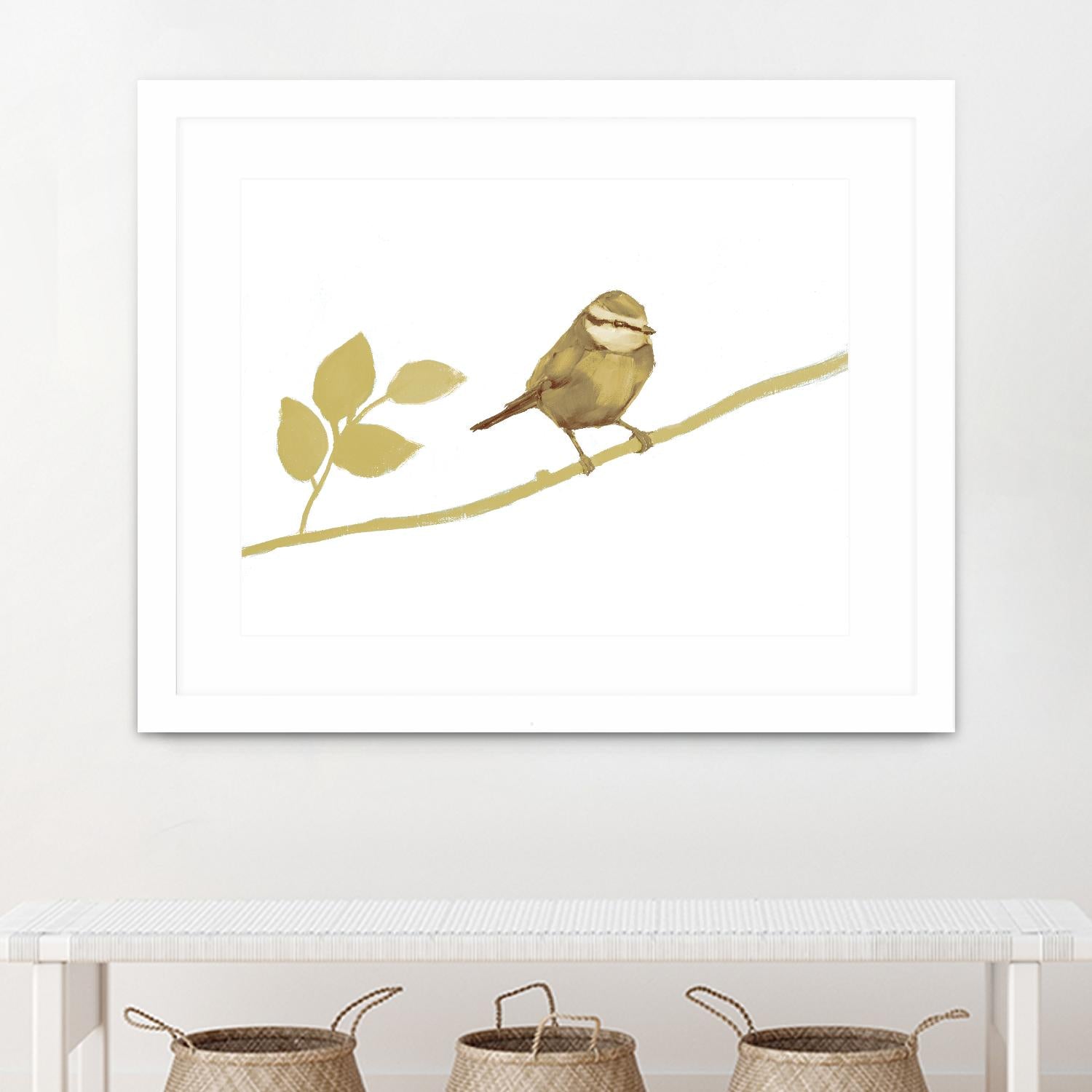 Feathered Friends I V2 by Stacey D'Aguiar on GIANT ART - yellows birds