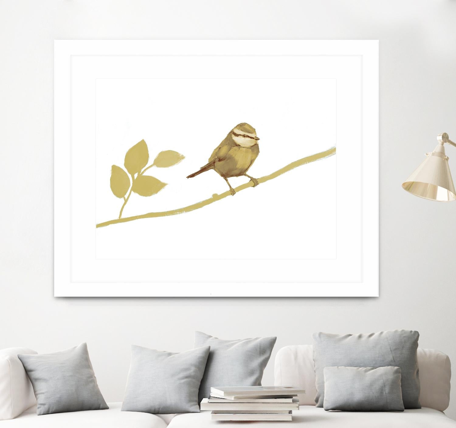 Feathered Friends I V2 by Stacey D'Aguiar on GIANT ART - yellows birds