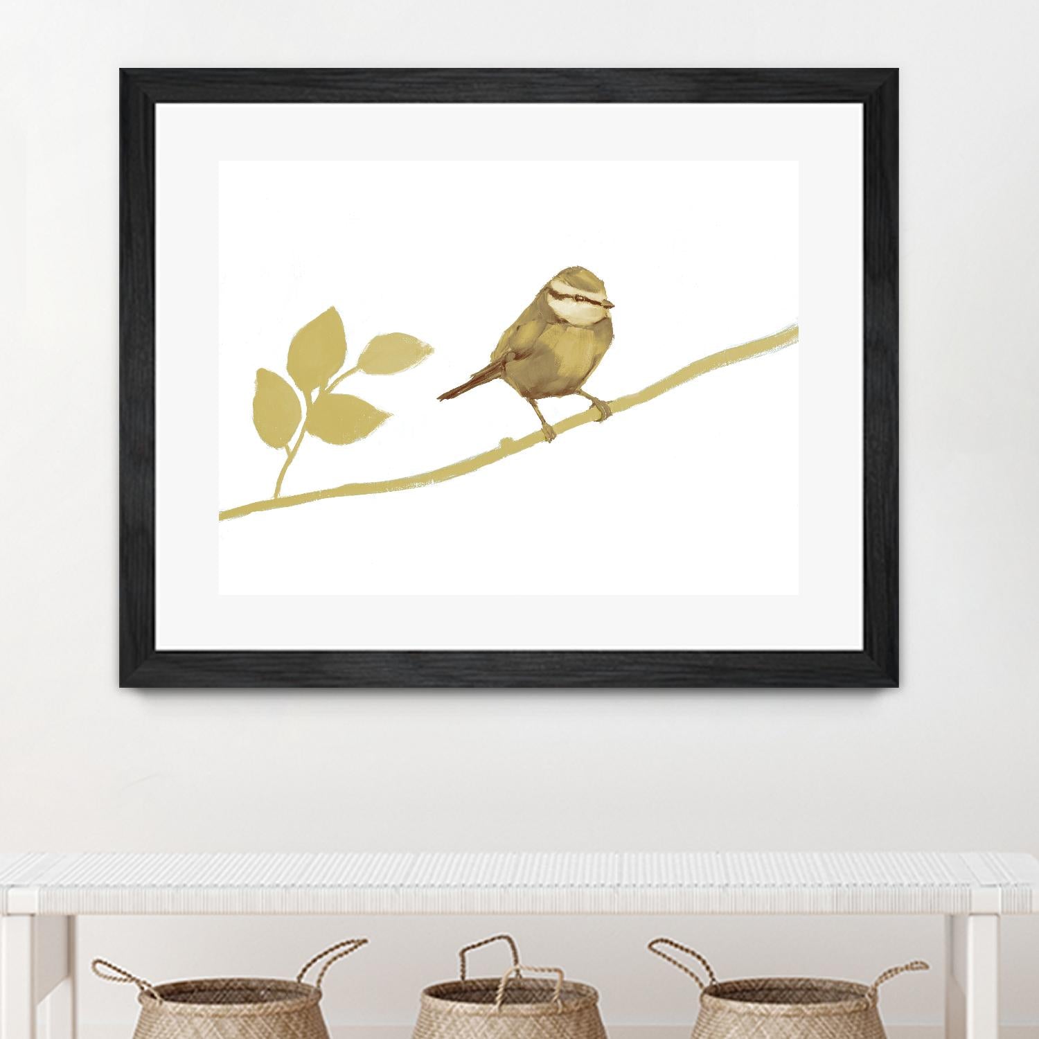 Feathered Friends I V2 by Stacey D'Aguiar on GIANT ART - yellows birds