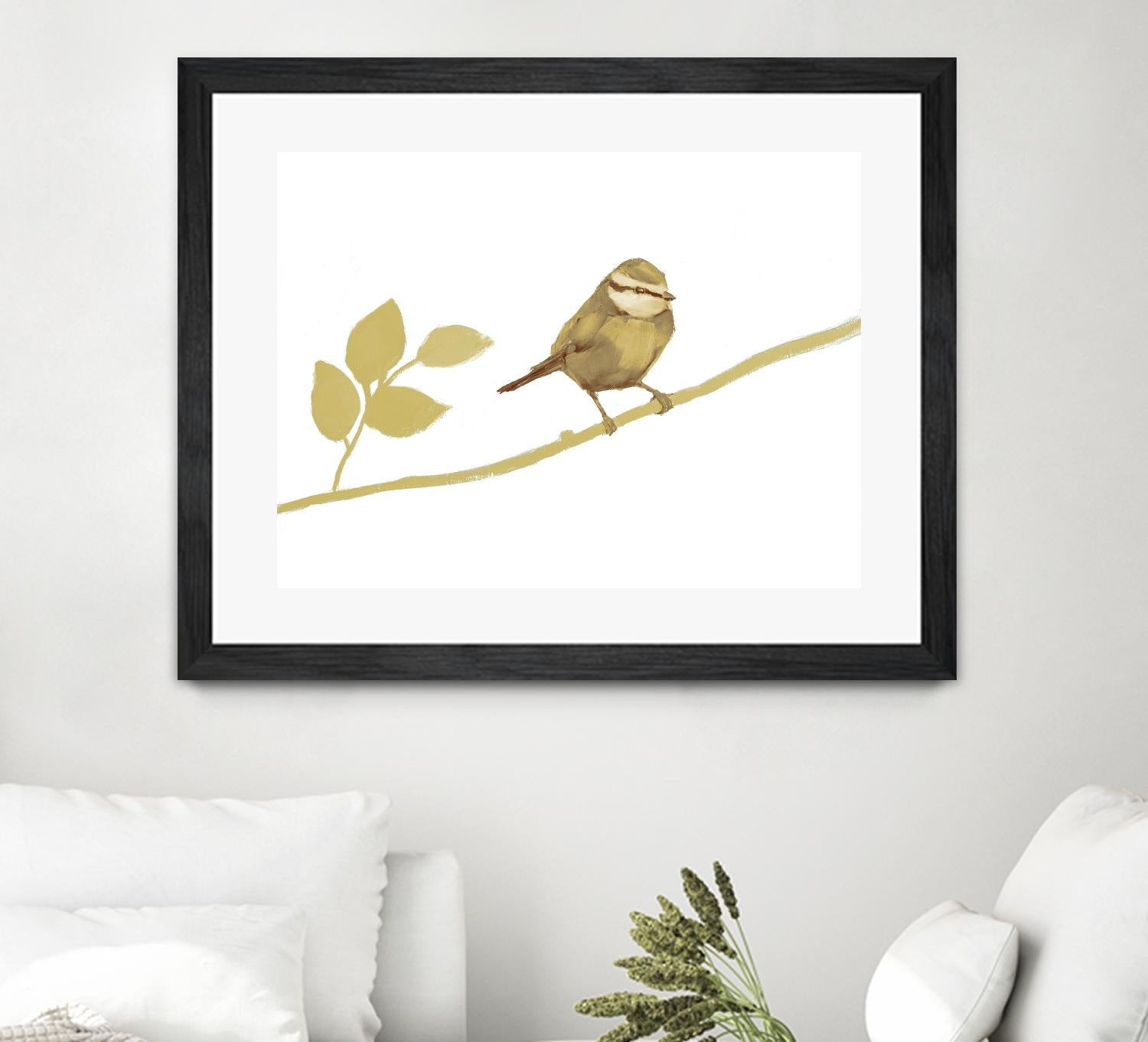 Feathered Friends I V2 by Stacey D'Aguiar on GIANT ART - yellows birds