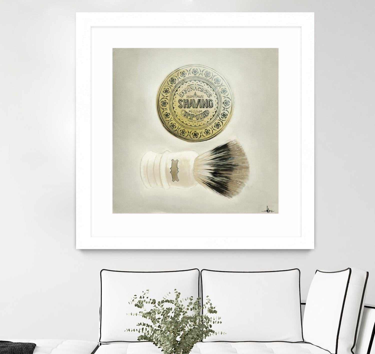 Bearded Brush by KC Haxton on GIANT ART - black vintage