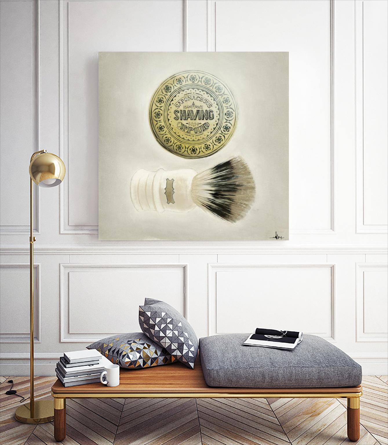 Bearded Brush by KC Haxton on GIANT ART - black vintage