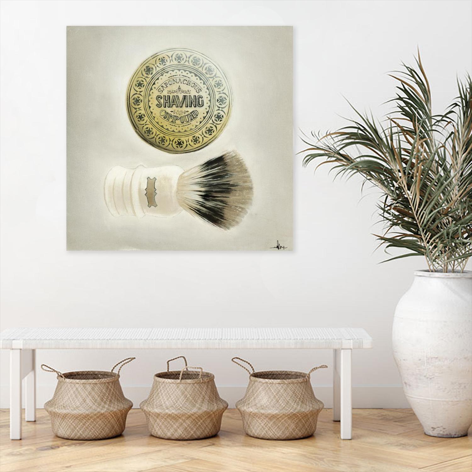 Bearded Brush by KC Haxton on GIANT ART - black vintage