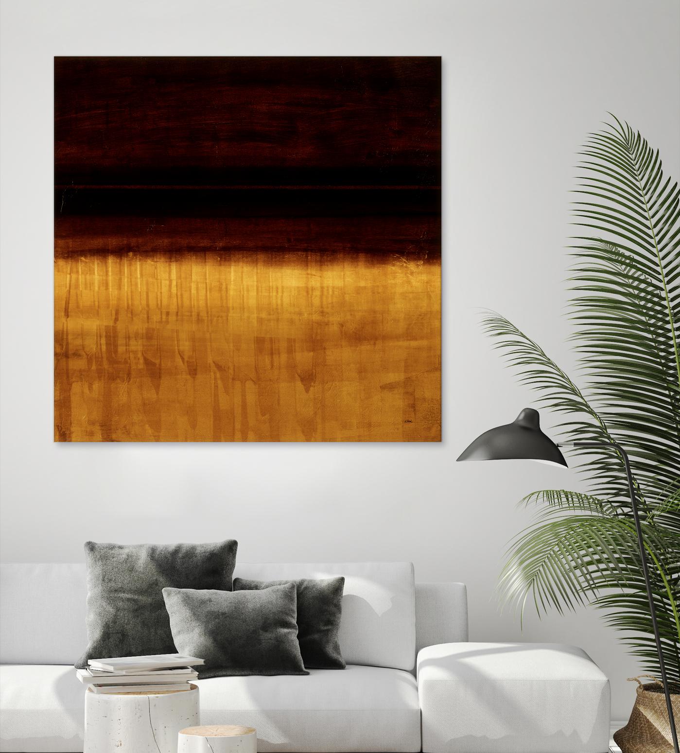 Lined View III by Randy Hibberd on GIANT ART - yellow abstract