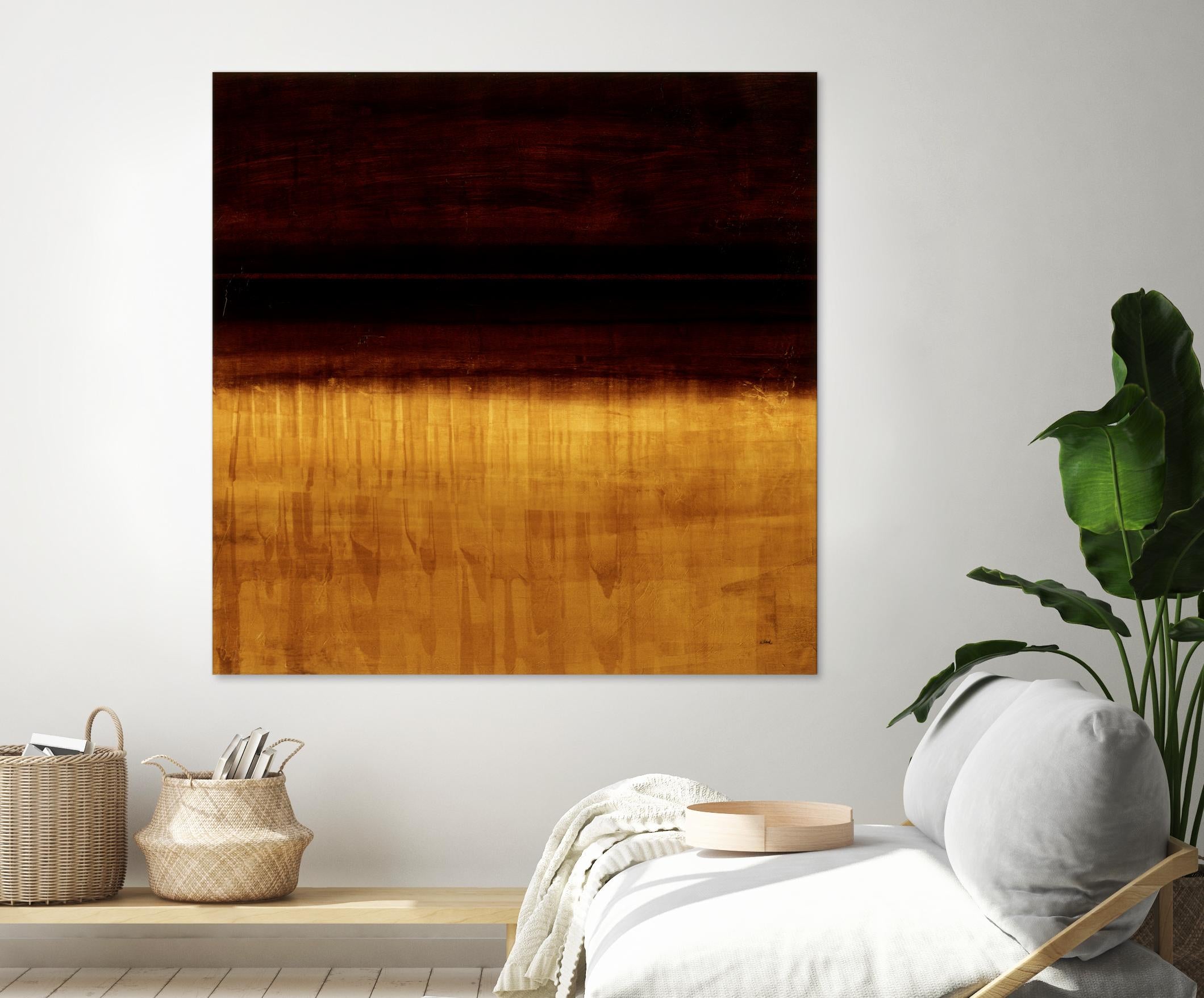 Lined View III by Randy Hibberd on GIANT ART - yellow abstract