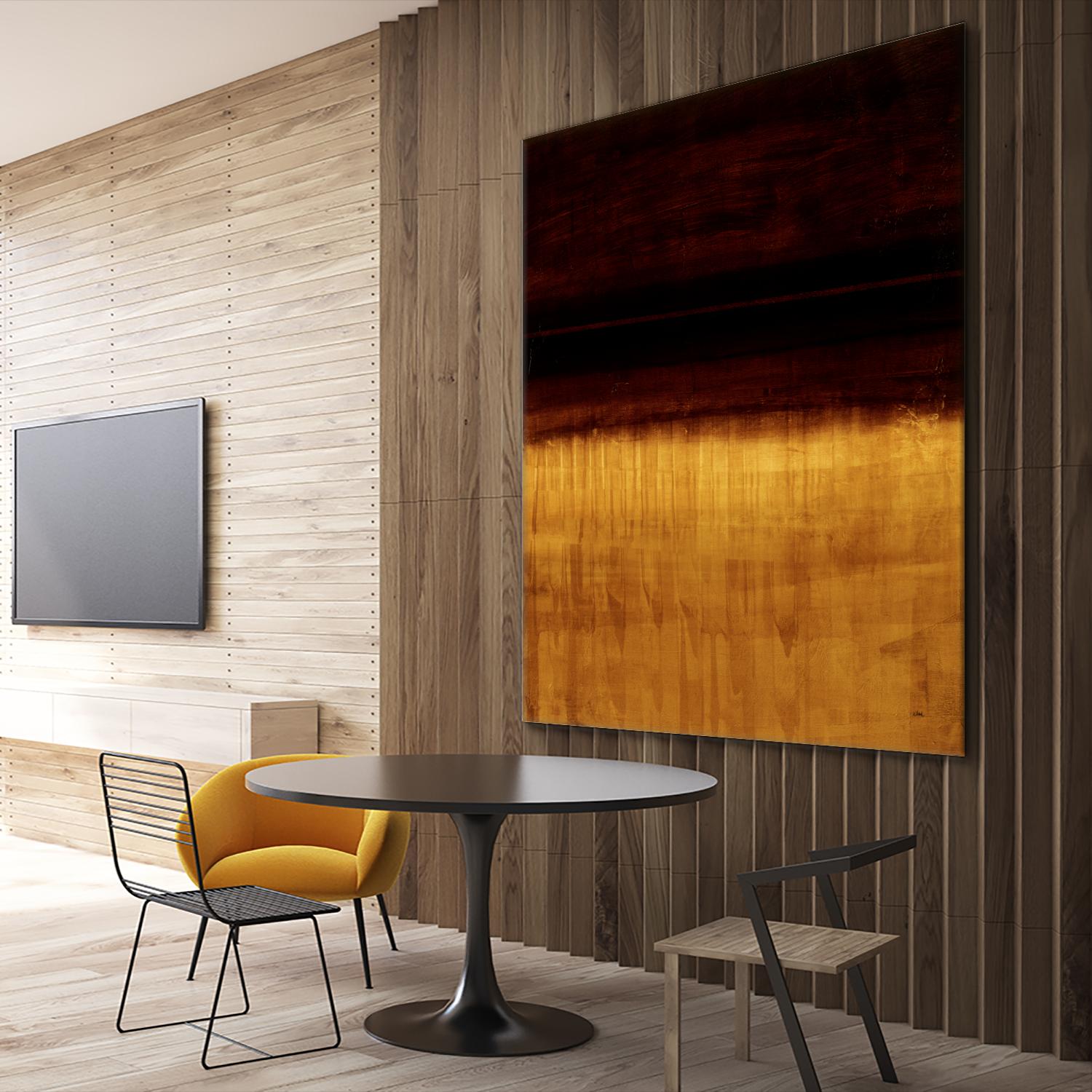 Lined View III by Randy Hibberd on GIANT ART - yellow abstract