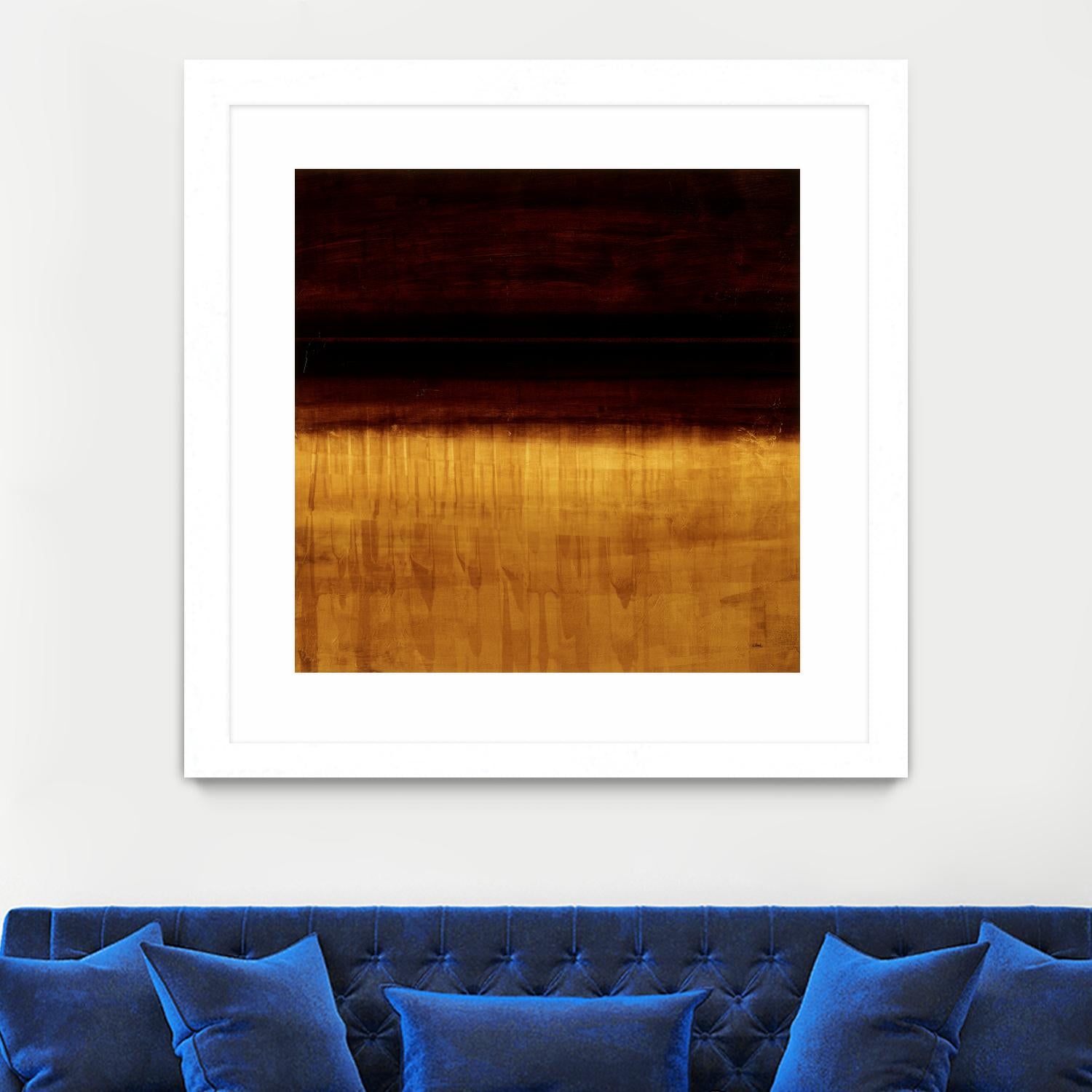 Lined View III by Randy Hibberd on GIANT ART - yellow abstract