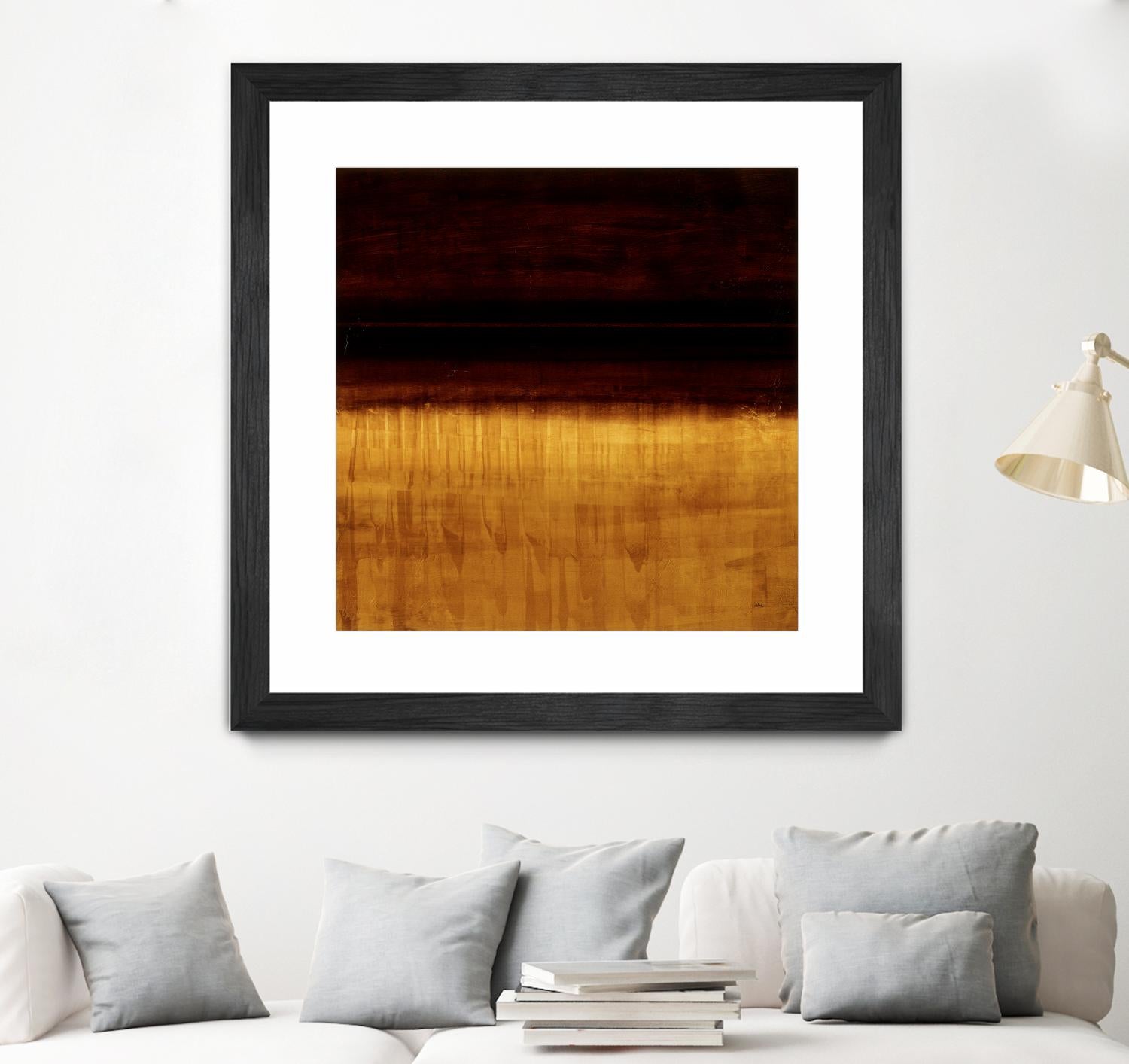 Lined View III by Randy Hibberd on GIANT ART - yellow abstract