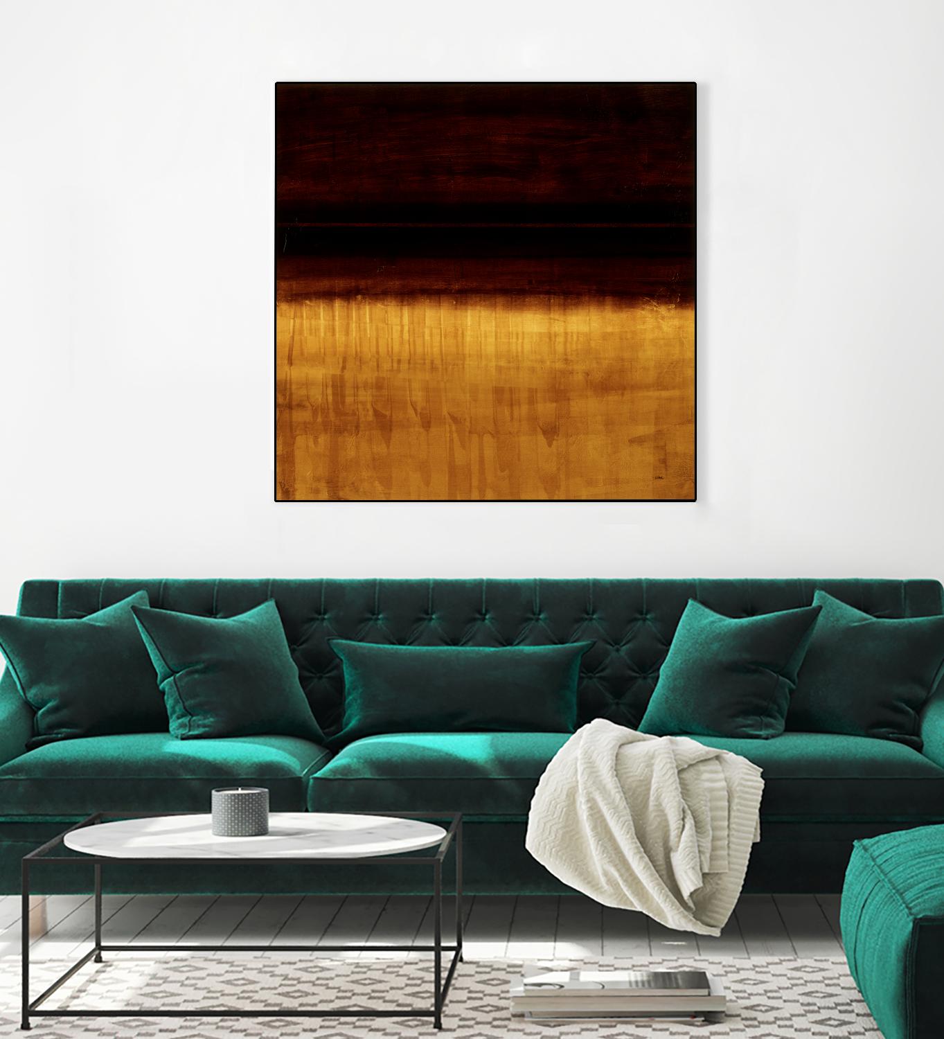 Lined View III by Randy Hibberd on GIANT ART - yellow abstract