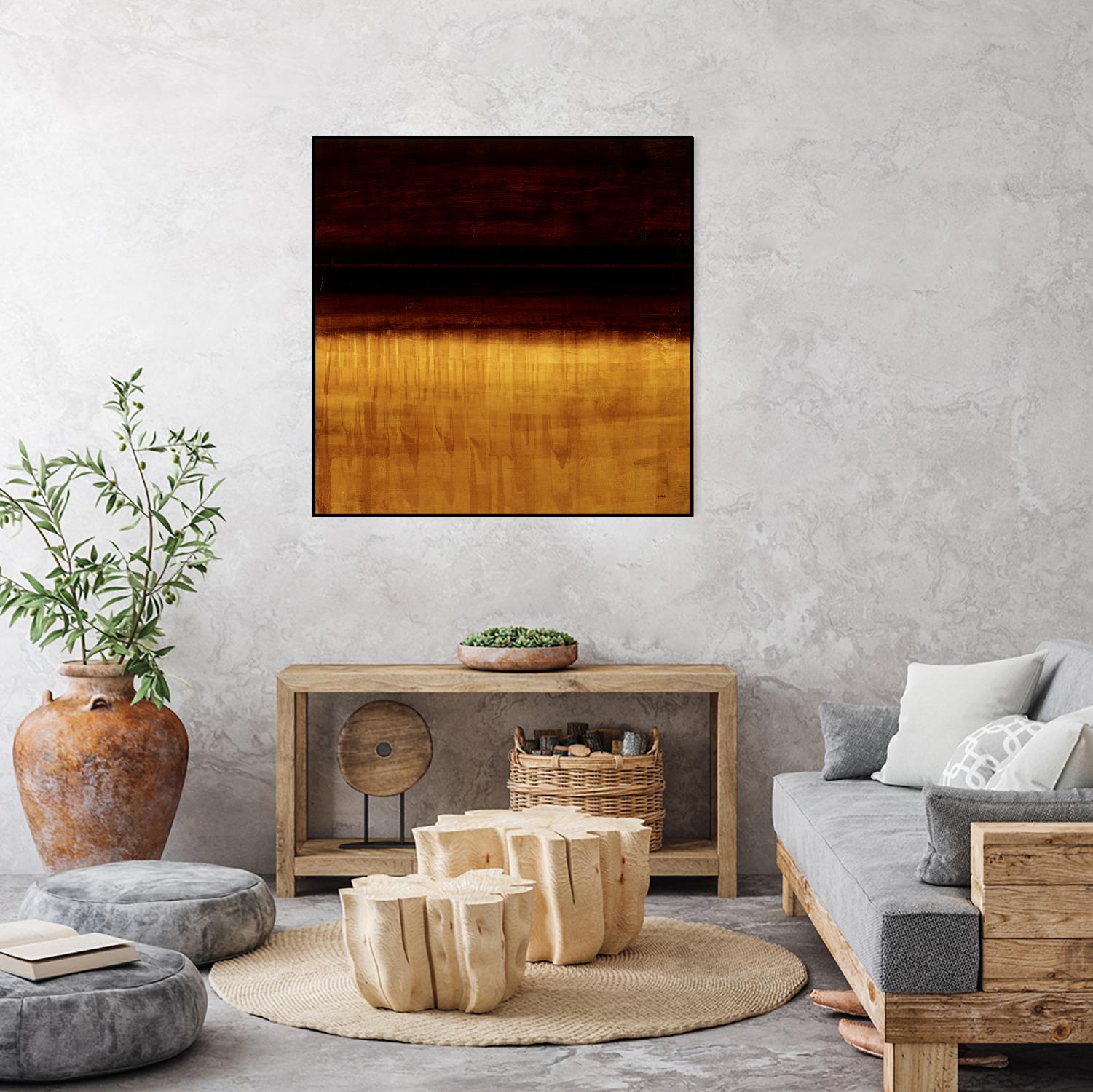 Lined View III by Randy Hibberd on GIANT ART - yellow abstract