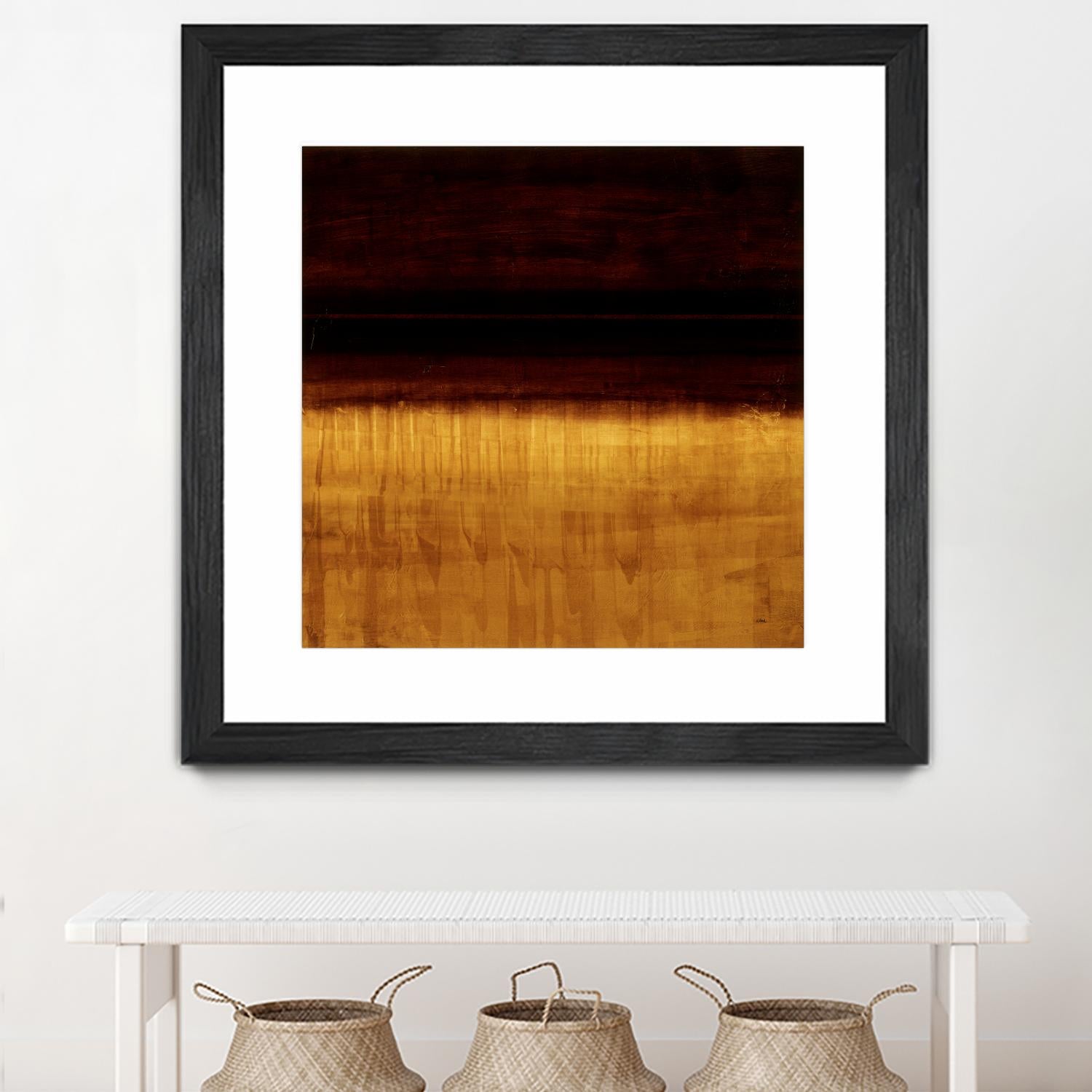 Lined View III by Randy Hibberd on GIANT ART - yellow abstract