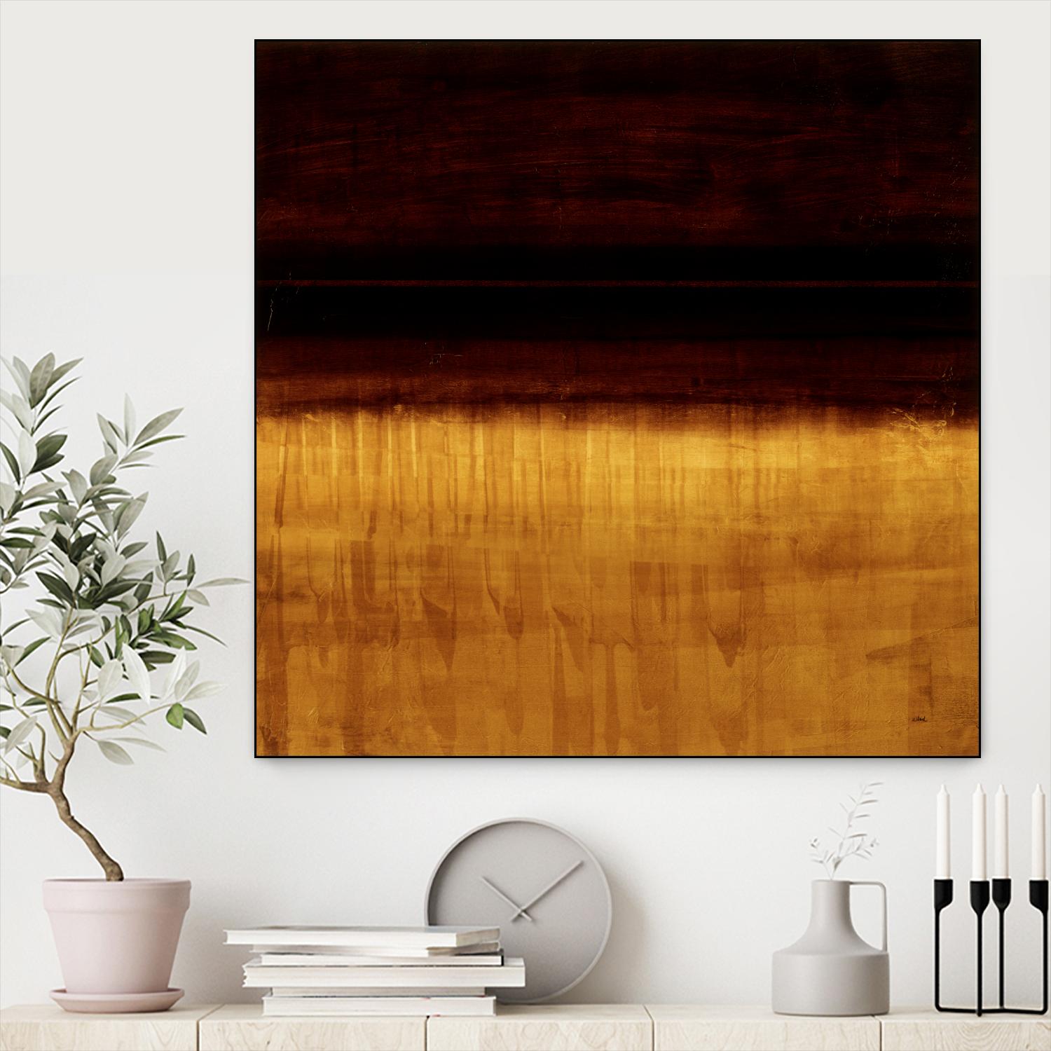 Lined View III by Randy Hibberd on GIANT ART - yellow abstract