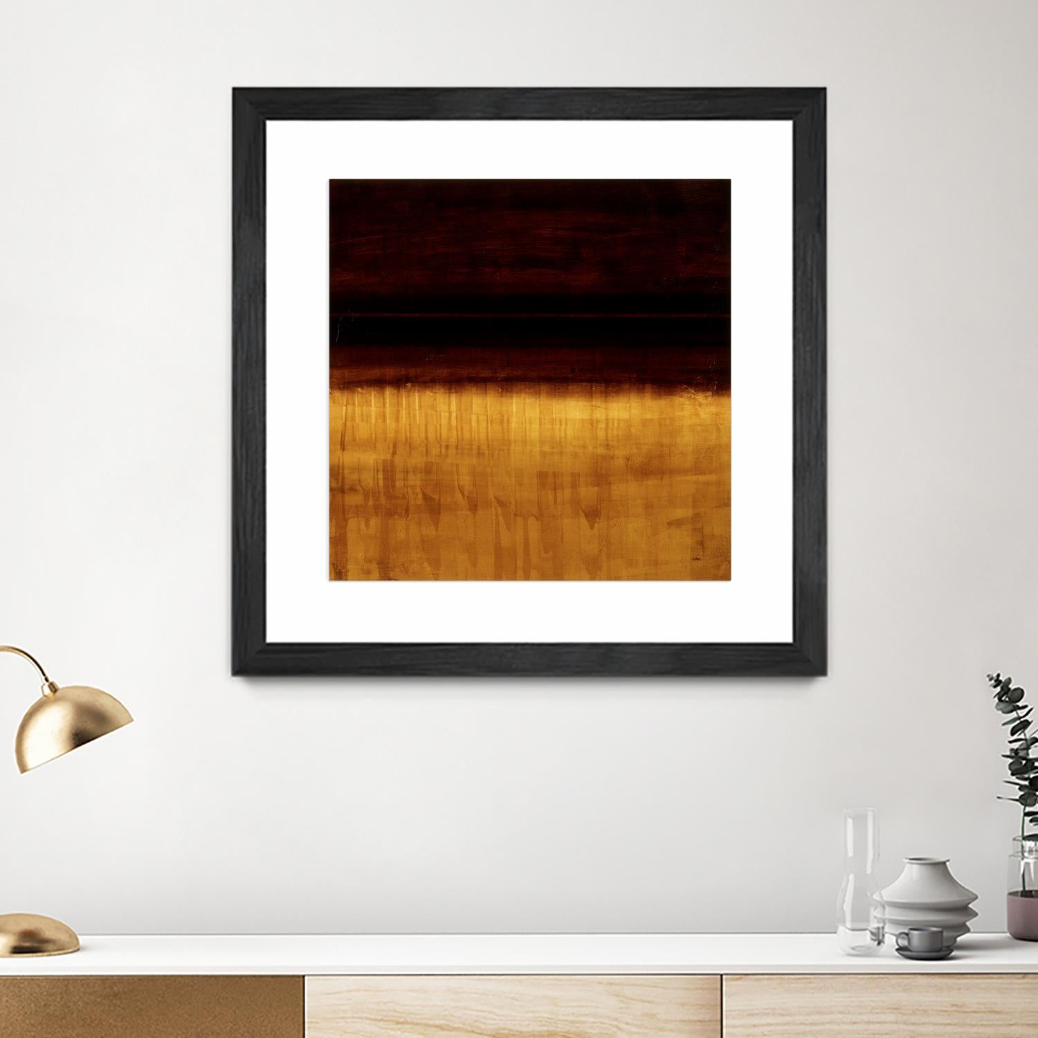 Lined View III by Randy Hibberd on GIANT ART - yellow abstract