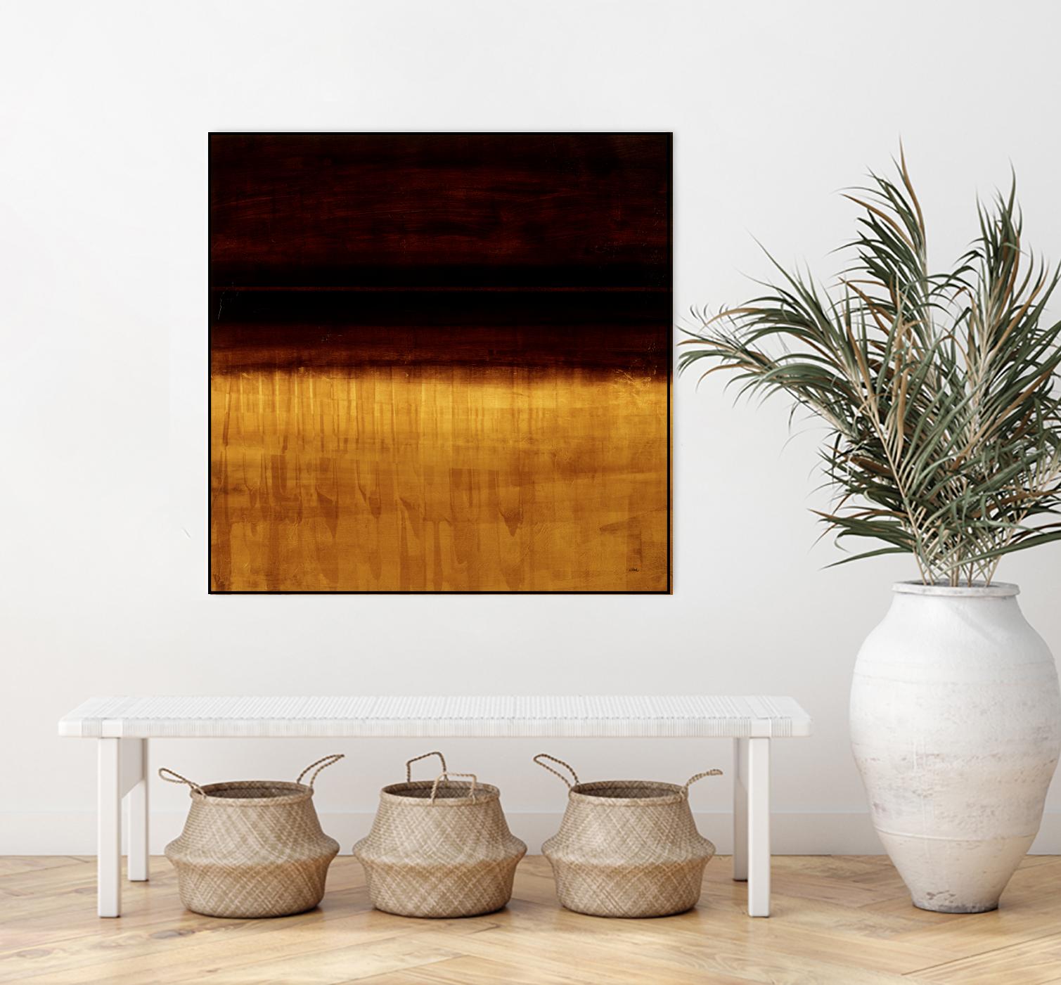 Lined View III by Randy Hibberd on GIANT ART - yellow abstract