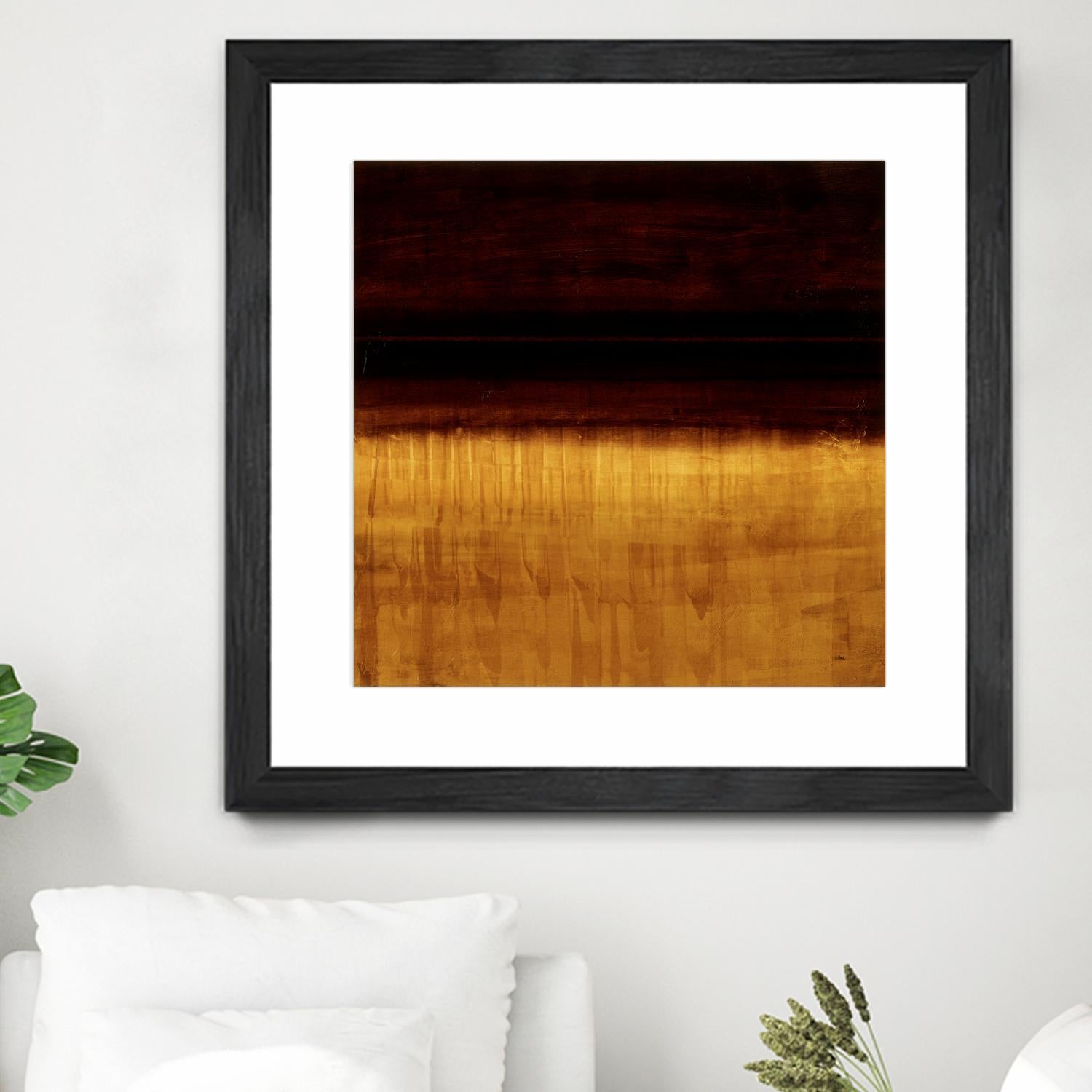 Lined View III by Randy Hibberd on GIANT ART - yellow abstract