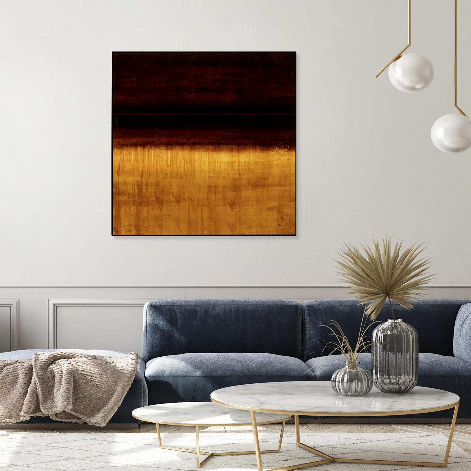 Lined View III by Randy Hibberd on GIANT ART - yellow abstract