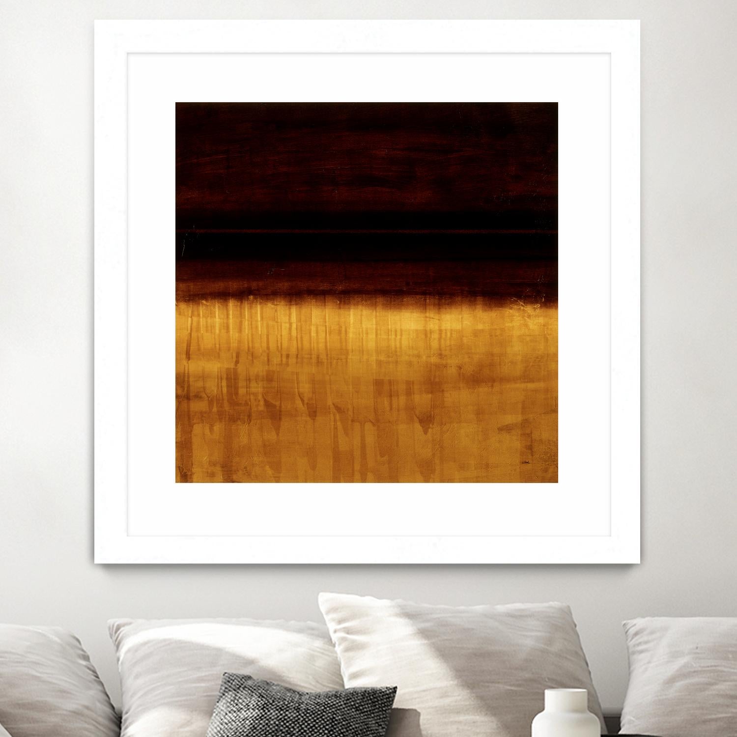 Lined View III by Randy Hibberd on GIANT ART - yellow abstract