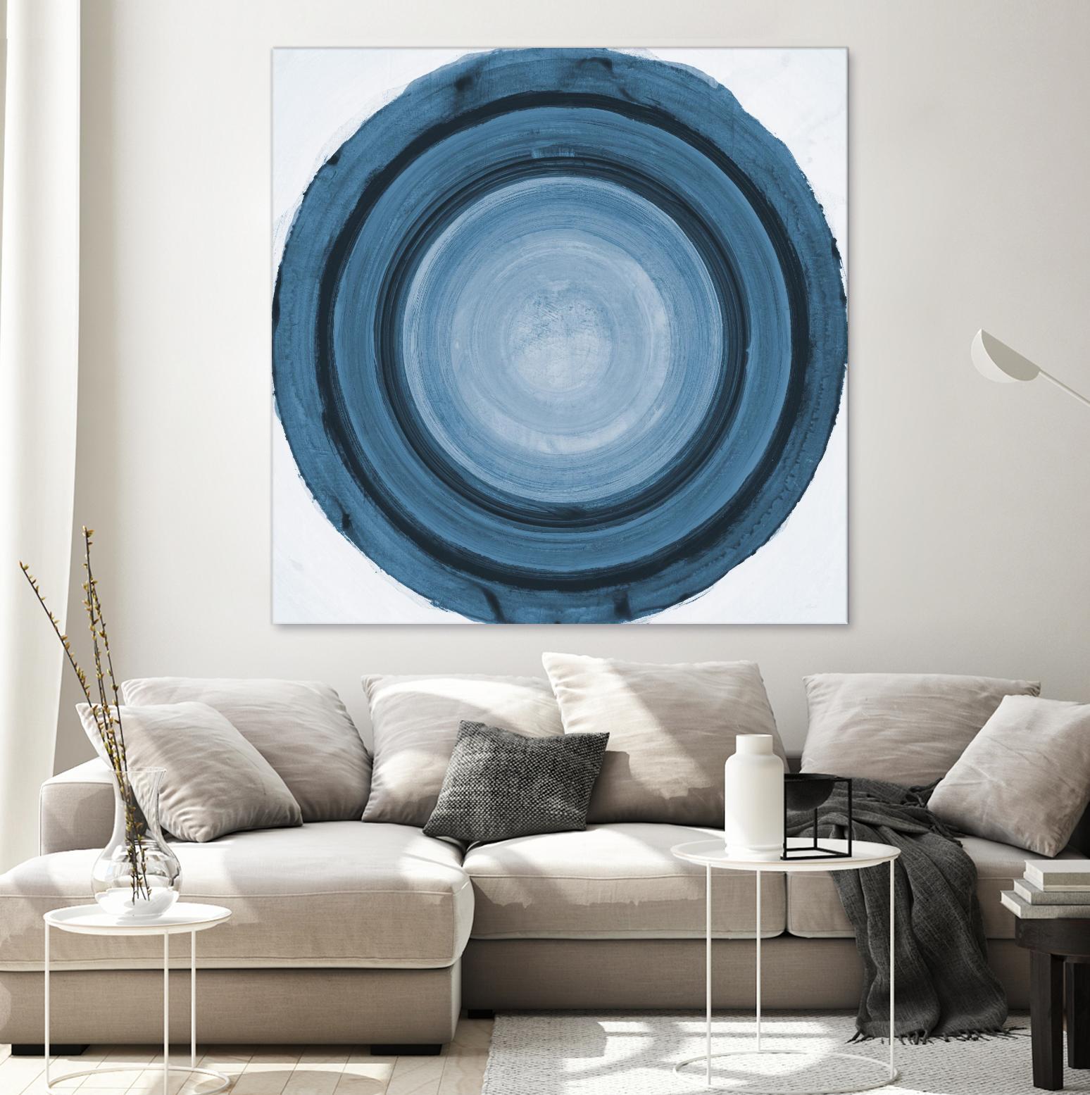 RINGS OF SUCCESS I by RANDY HIBBERD on GIANT ART - blue abstract abstract