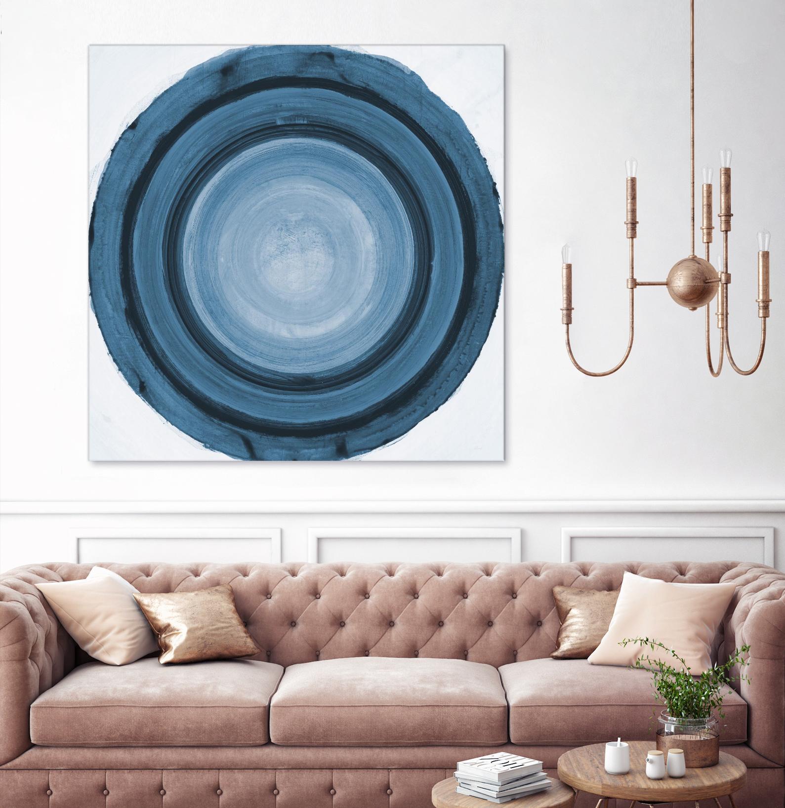RINGS OF SUCCESS I by RANDY HIBBERD on GIANT ART - blue abstract abstract
