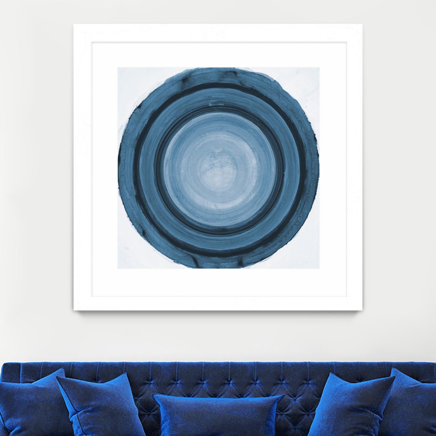 RINGS OF SUCCESS I by RANDY HIBBERD on GIANT ART - blue abstract abstract