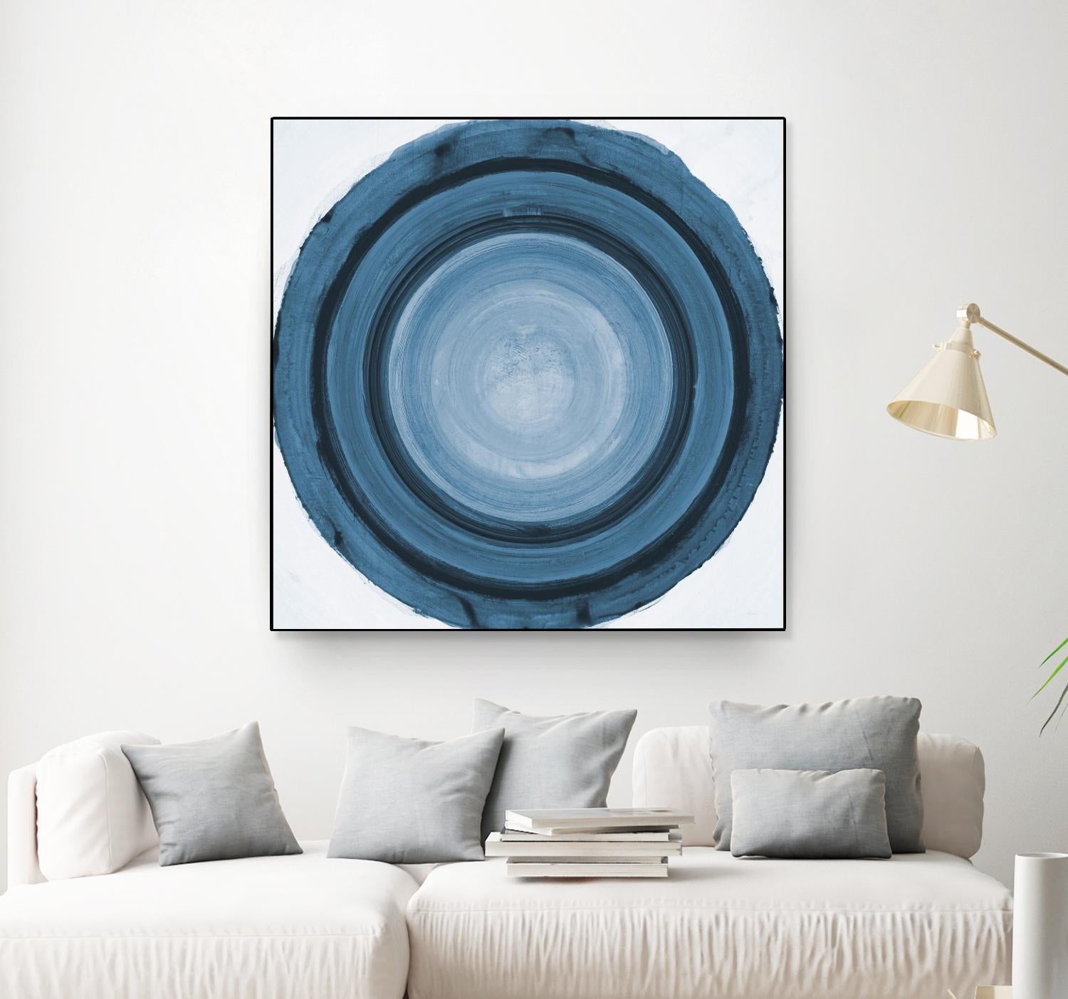 RINGS OF SUCCESS I by RANDY HIBBERD on GIANT ART - blue abstract abstract