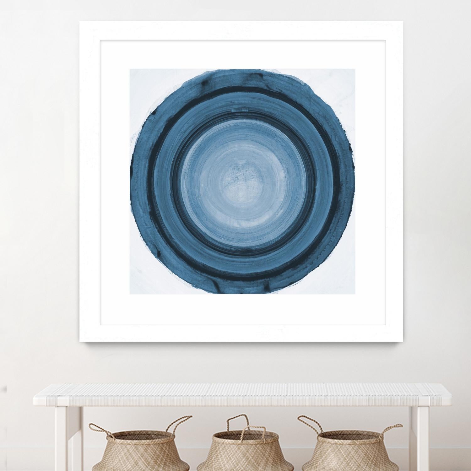 RINGS OF SUCCESS I by RANDY HIBBERD on GIANT ART - blue abstract abstract