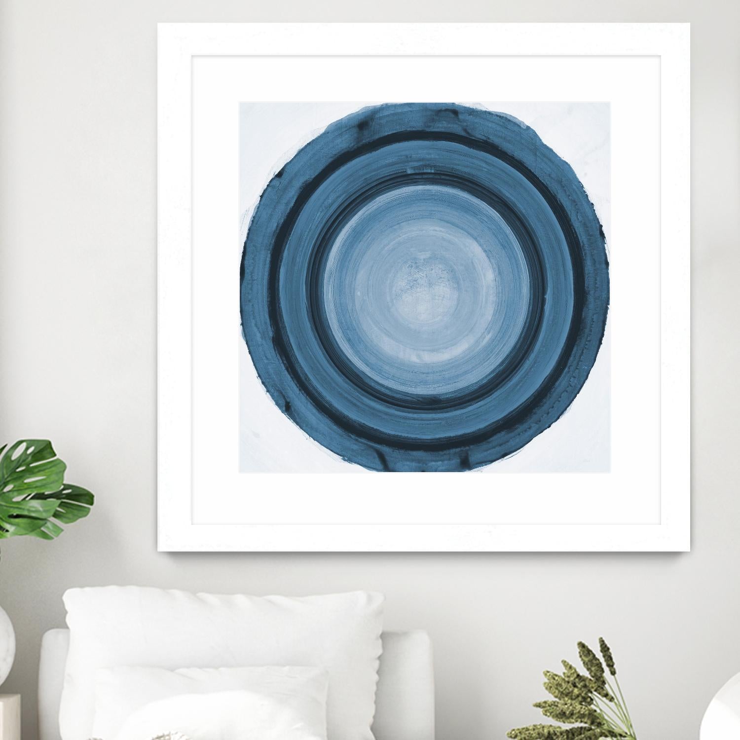 RINGS OF SUCCESS I by RANDY HIBBERD on GIANT ART - blue abstract abstract