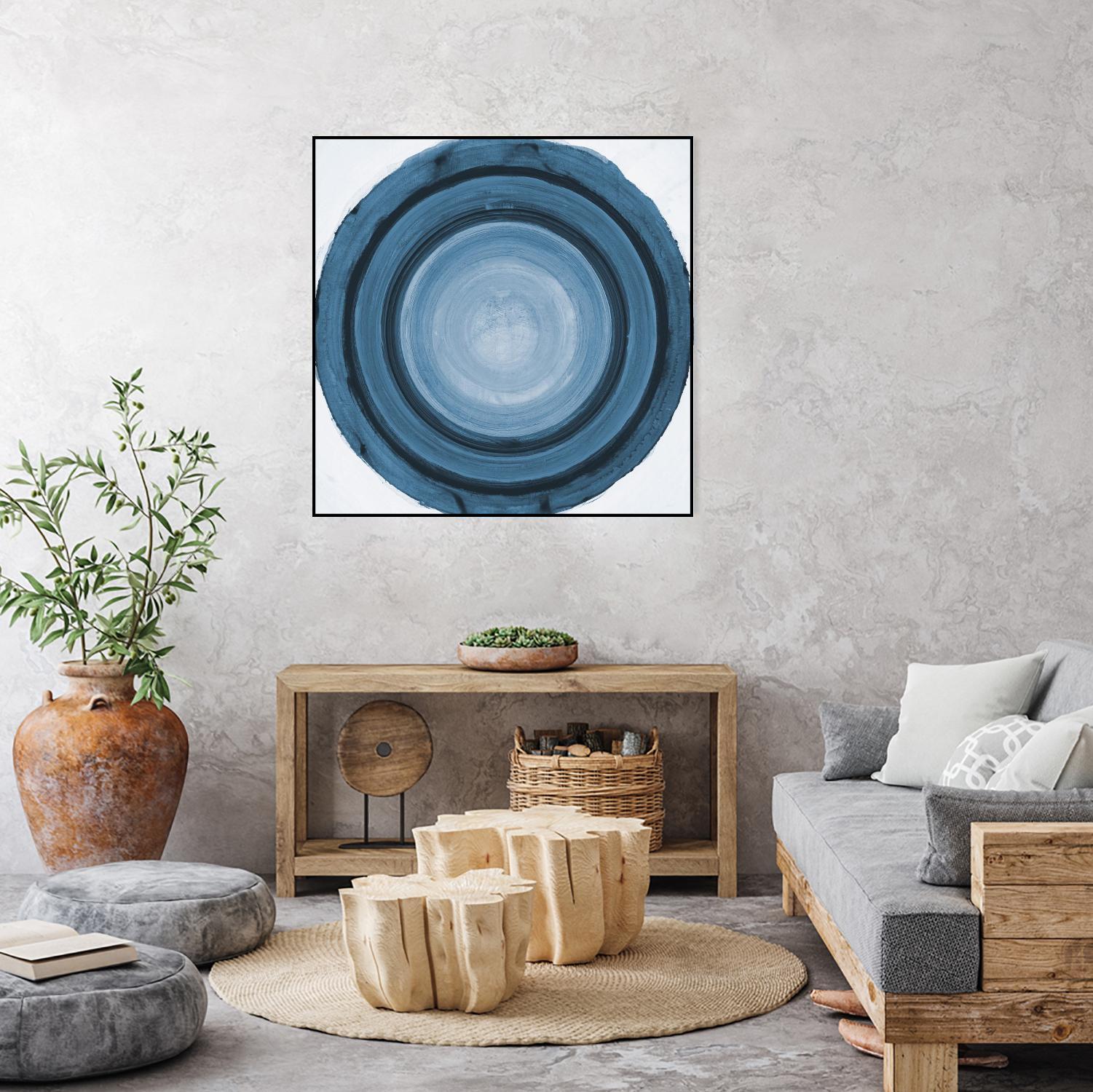 RINGS OF SUCCESS I by RANDY HIBBERD on GIANT ART - blue abstract abstract