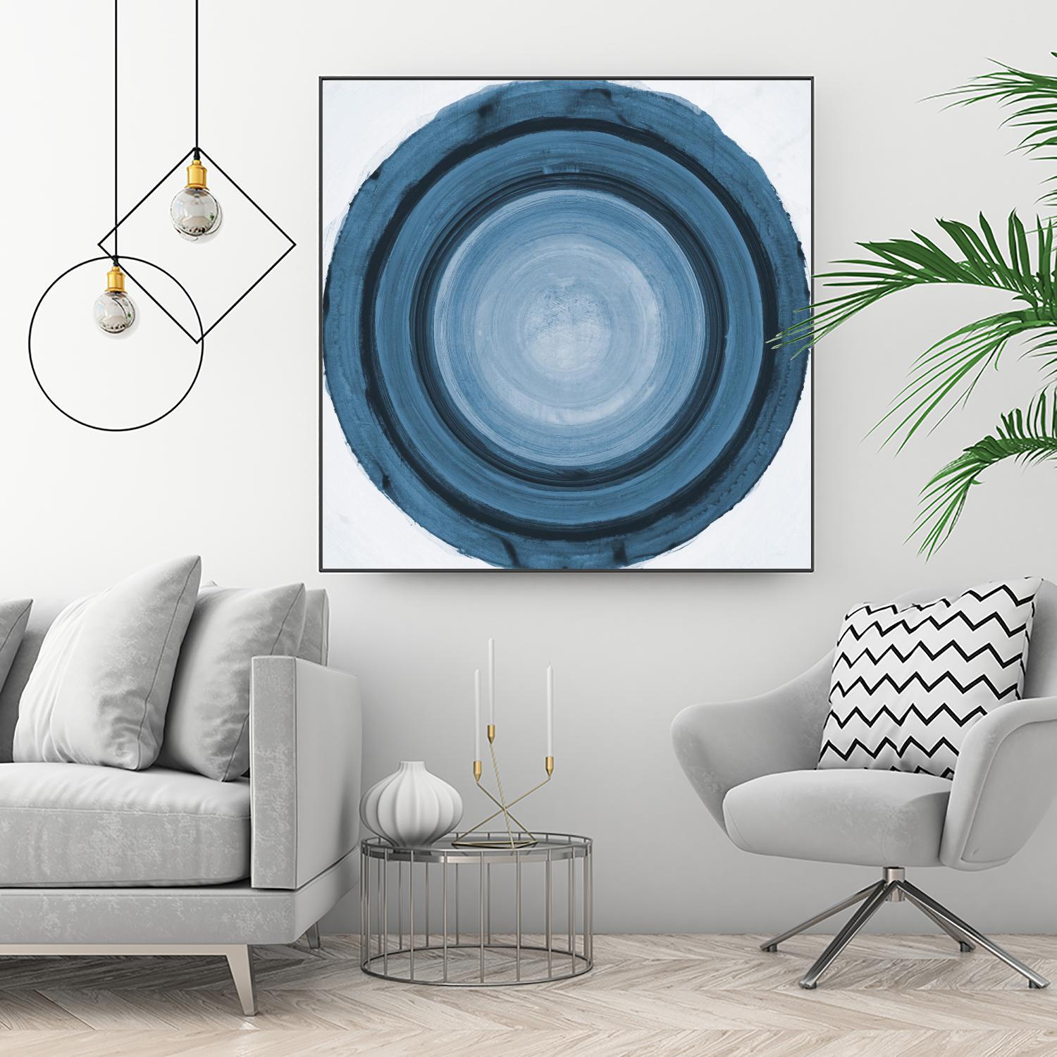 RINGS OF SUCCESS I by RANDY HIBBERD on GIANT ART - blue abstract abstract