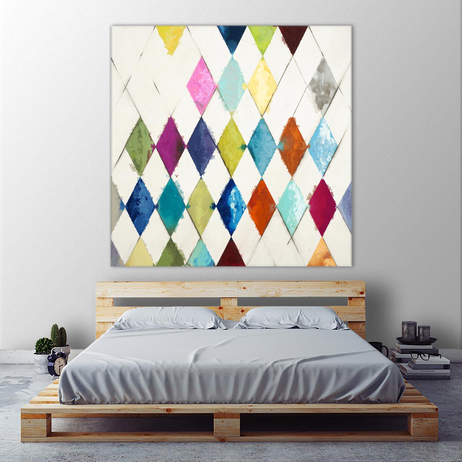 Diamonds by Randy Hibberd on GIANT ART - blue abstract