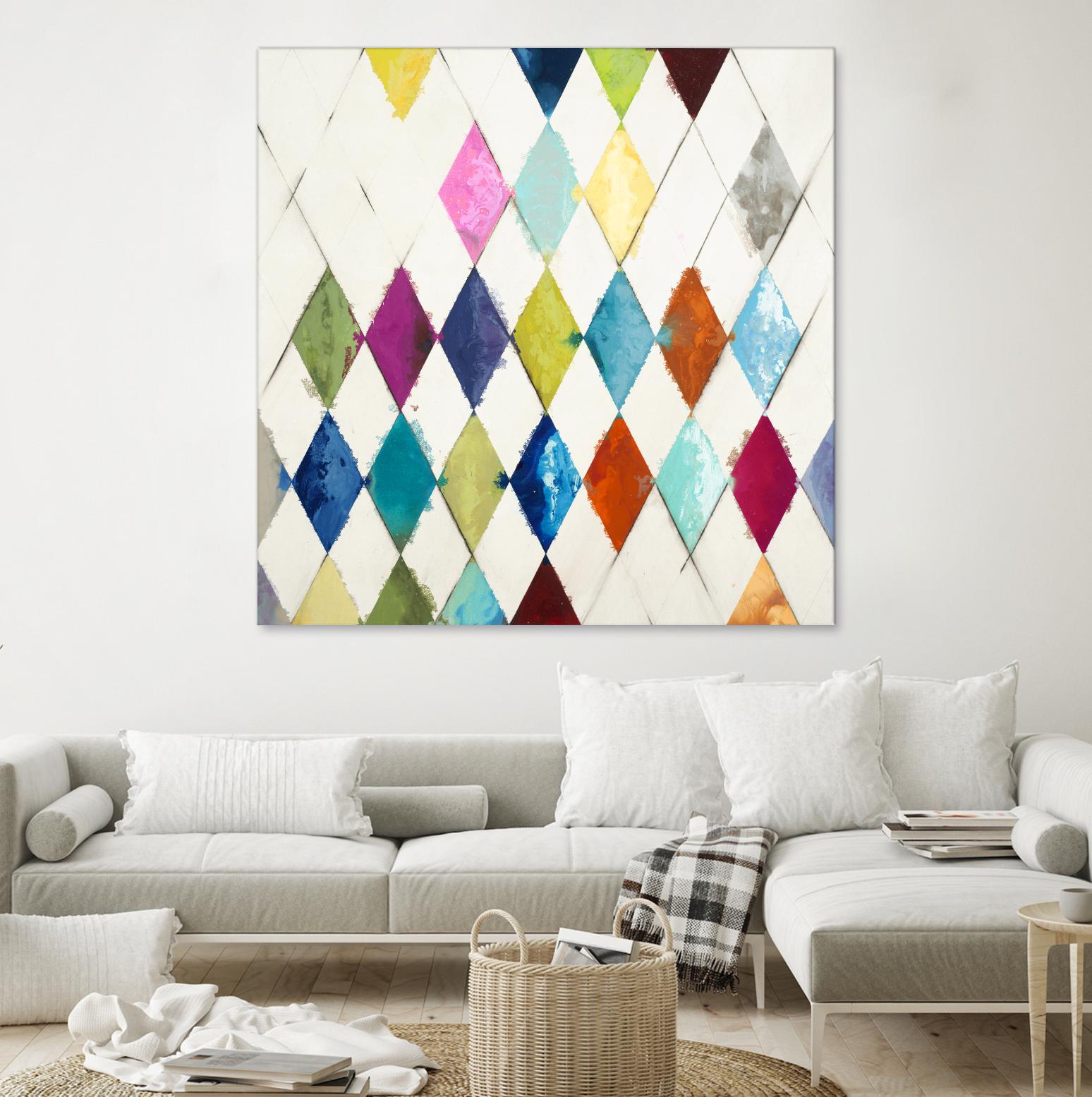 Diamonds by Randy Hibberd on GIANT ART - blue abstract