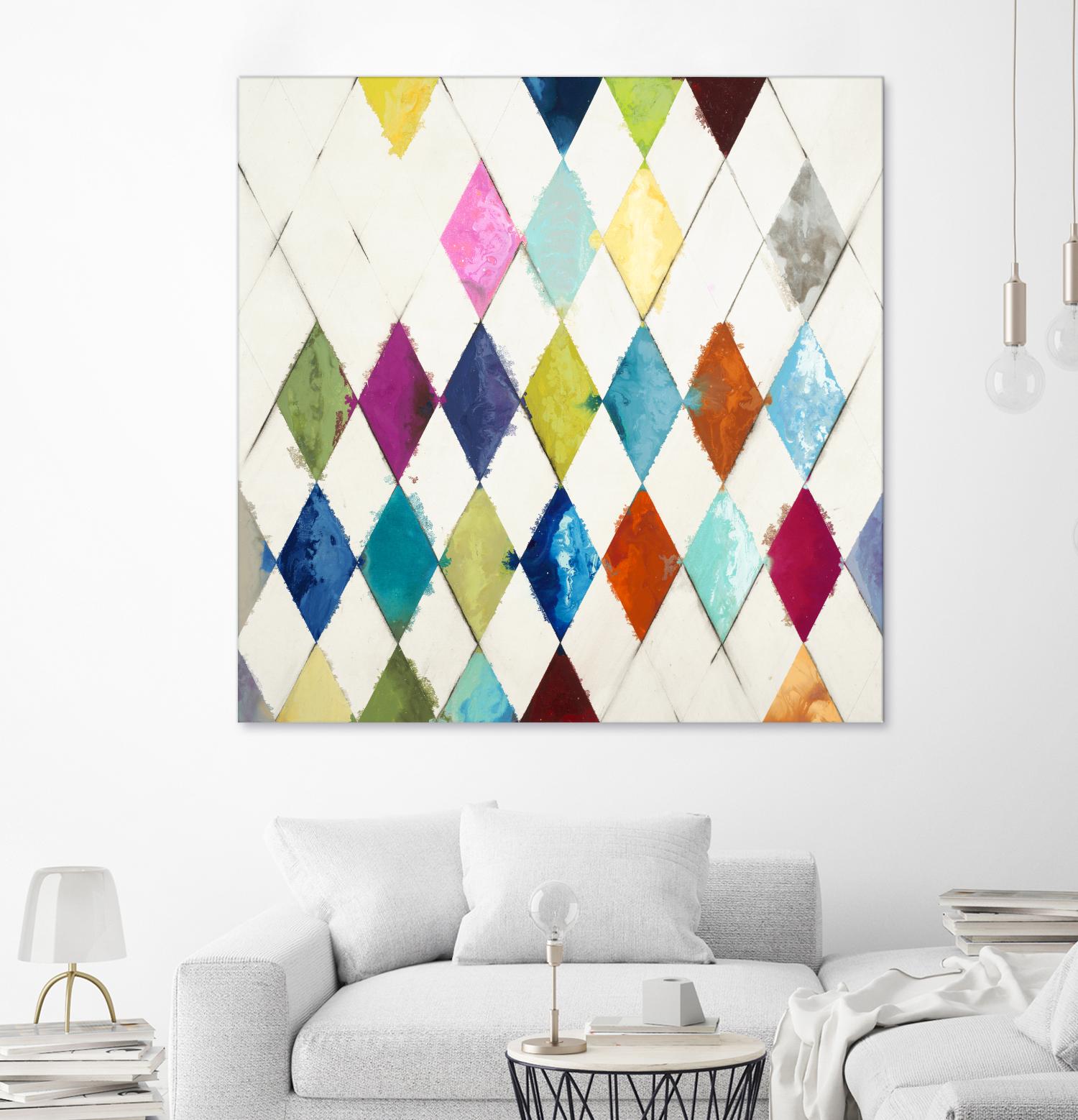 Diamonds by Randy Hibberd on GIANT ART - blue abstract