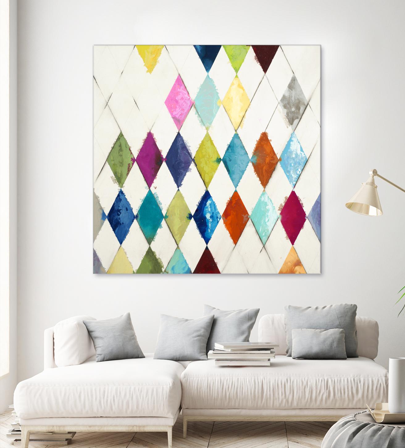 Diamonds by Randy Hibberd on GIANT ART - blue abstract