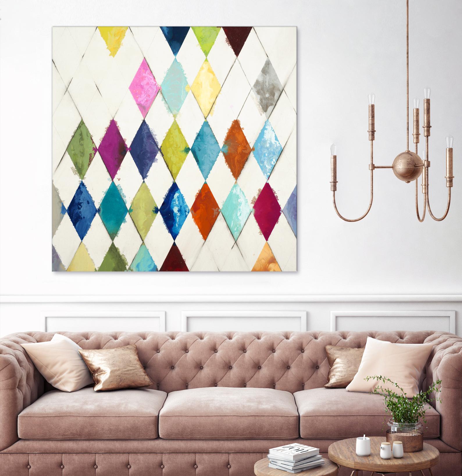 Diamonds by Randy Hibberd on GIANT ART - blue abstract