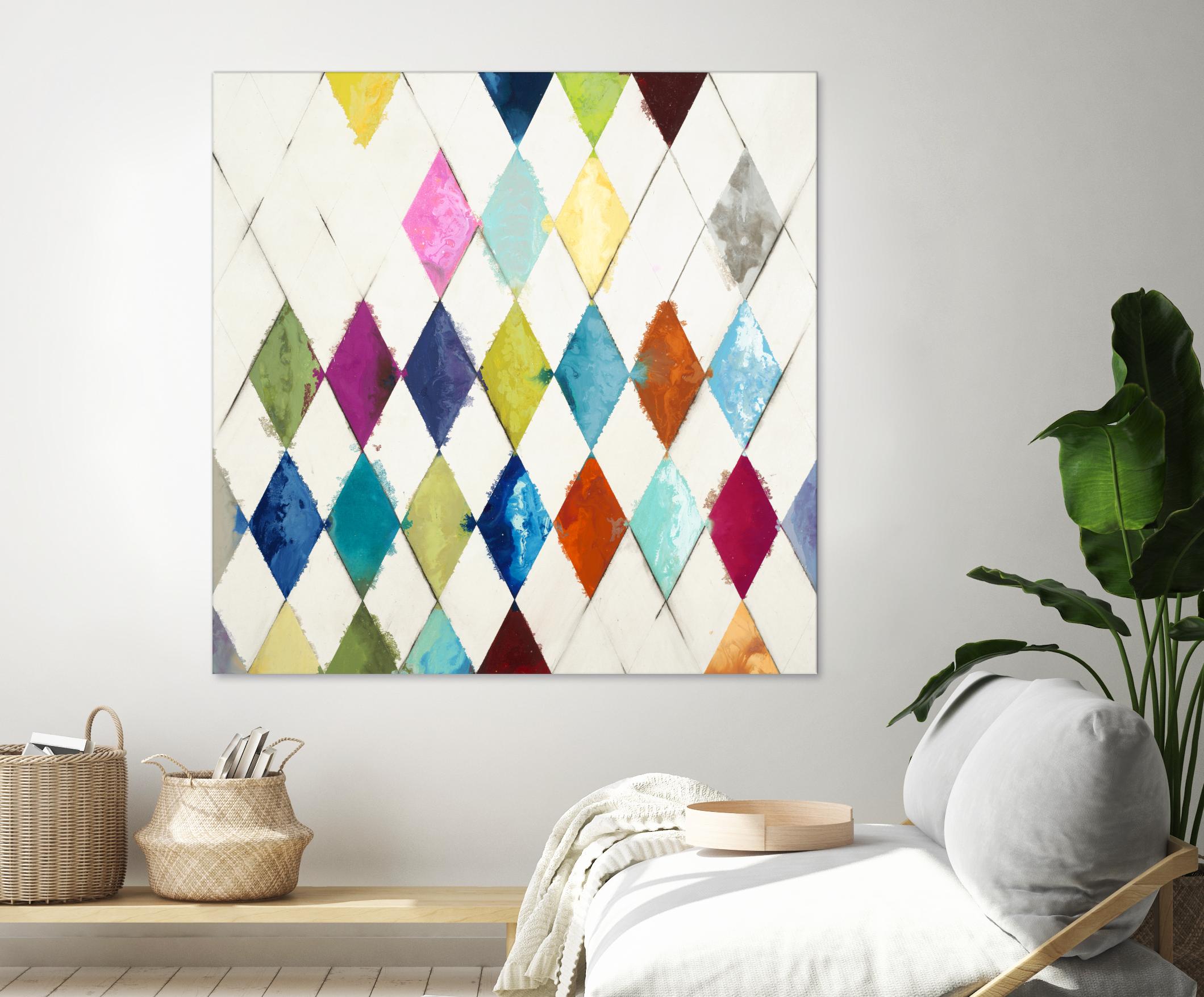 Diamonds by Randy Hibberd on GIANT ART - blue abstract